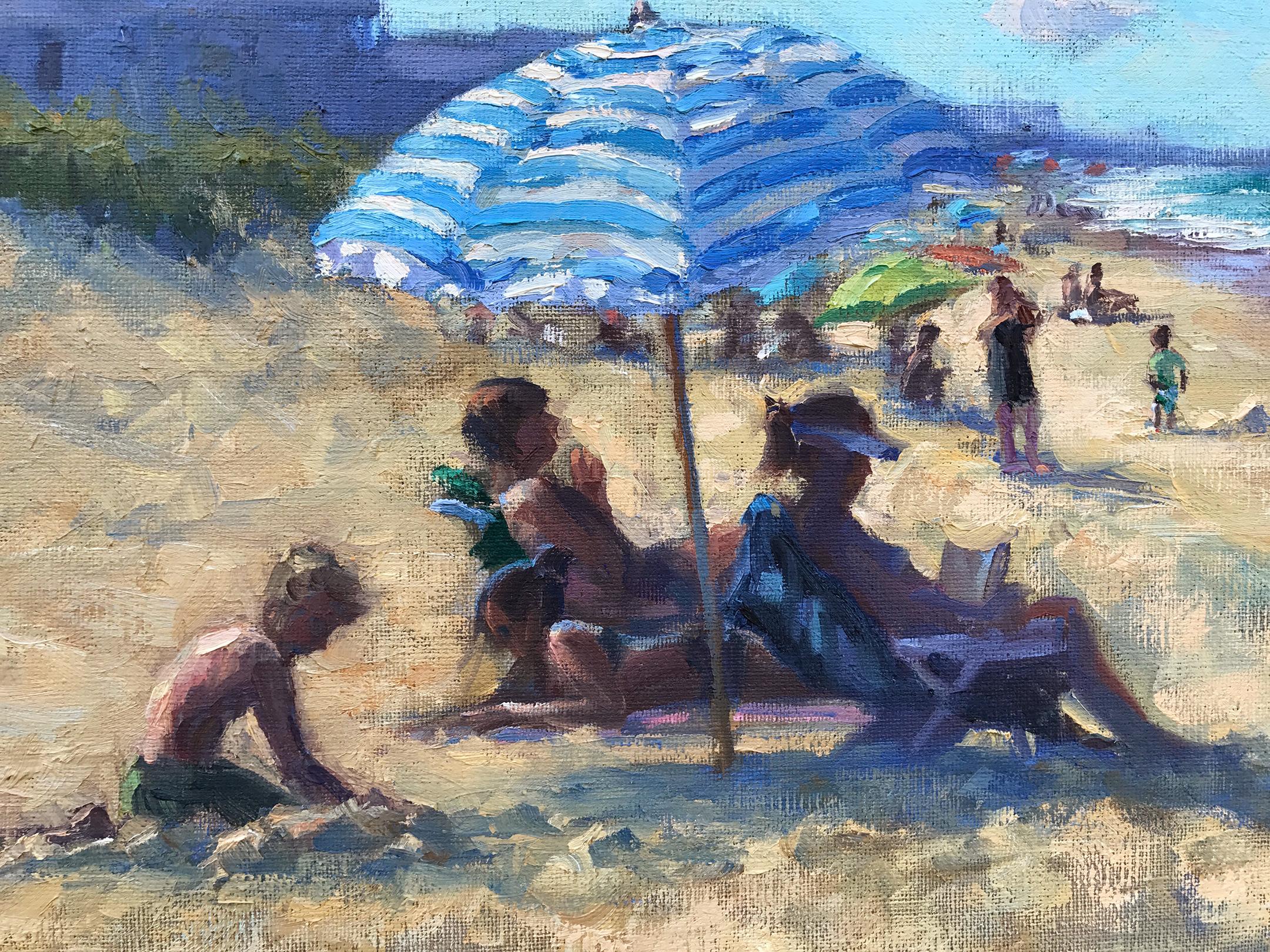 <p>Artist Comments<br>This painting was based on a plein air painted I did on location at Kill Devil Hills in the Outer Banks of North Carolina. The beach is a great place to people watch, and if you are an artist, to study the human figure. The