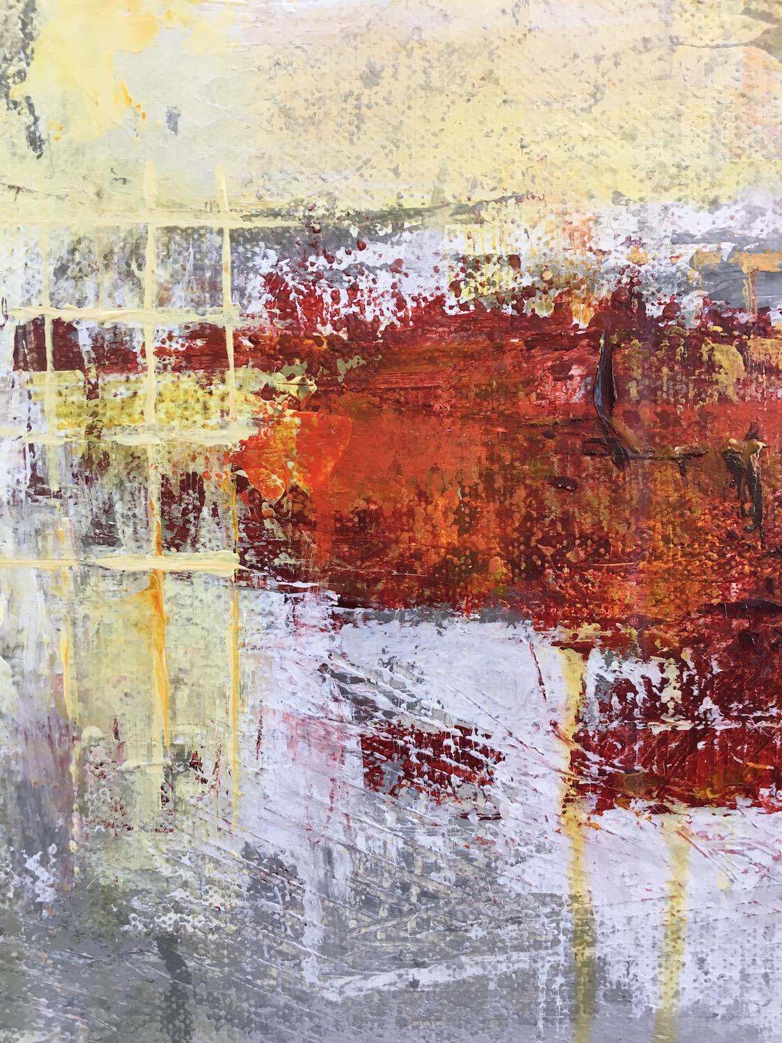 As the Sun Sets - Brown Abstract Painting by Jodi  Dann