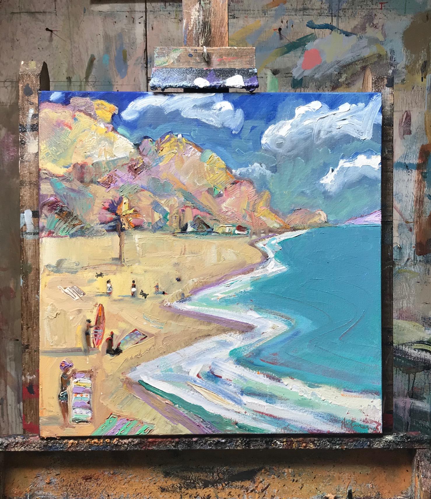Beach Scene - Abstract Impressionist Art by James Hartman