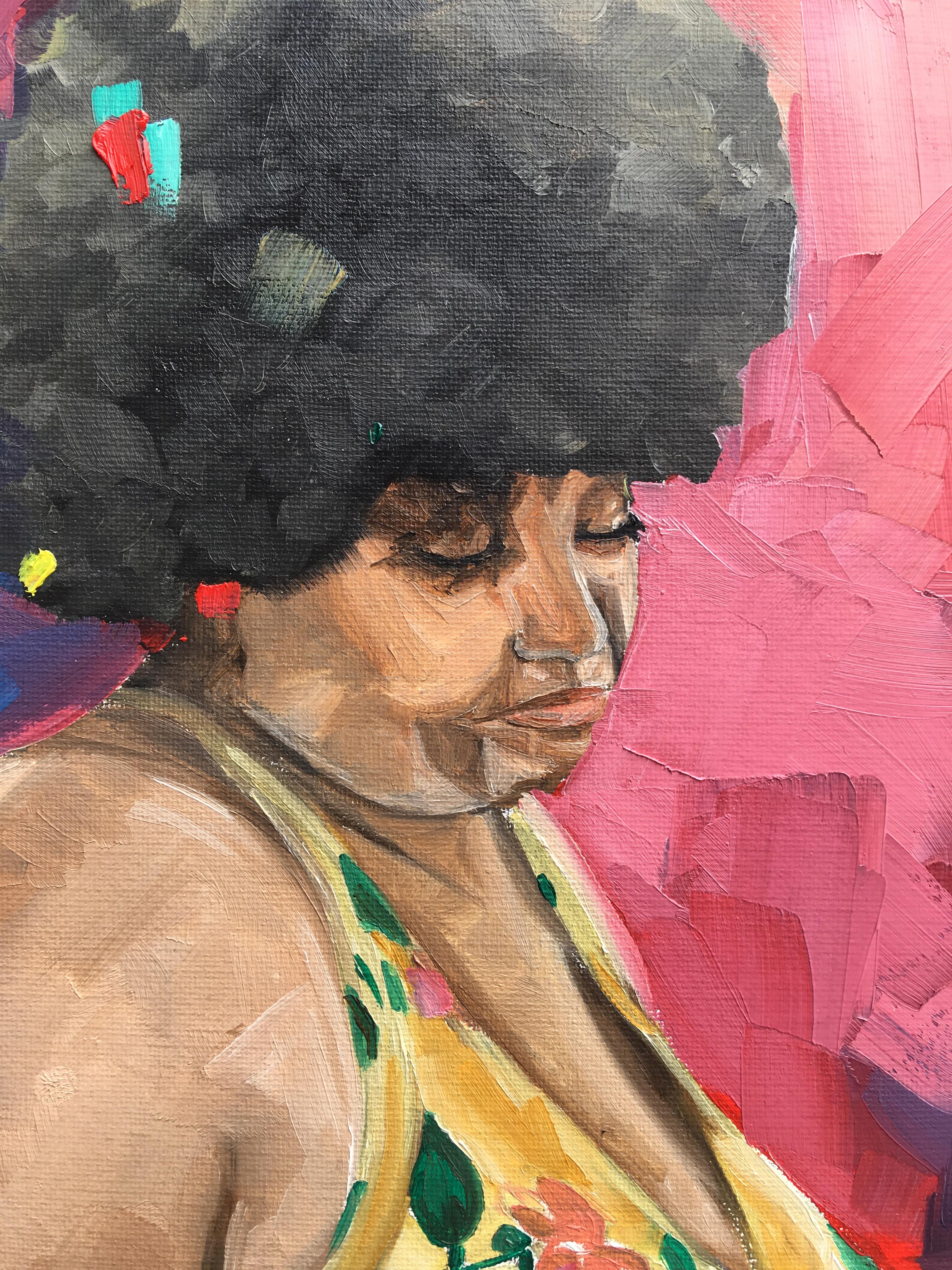 Sandy - Contemporary Painting by Safae Mounsif