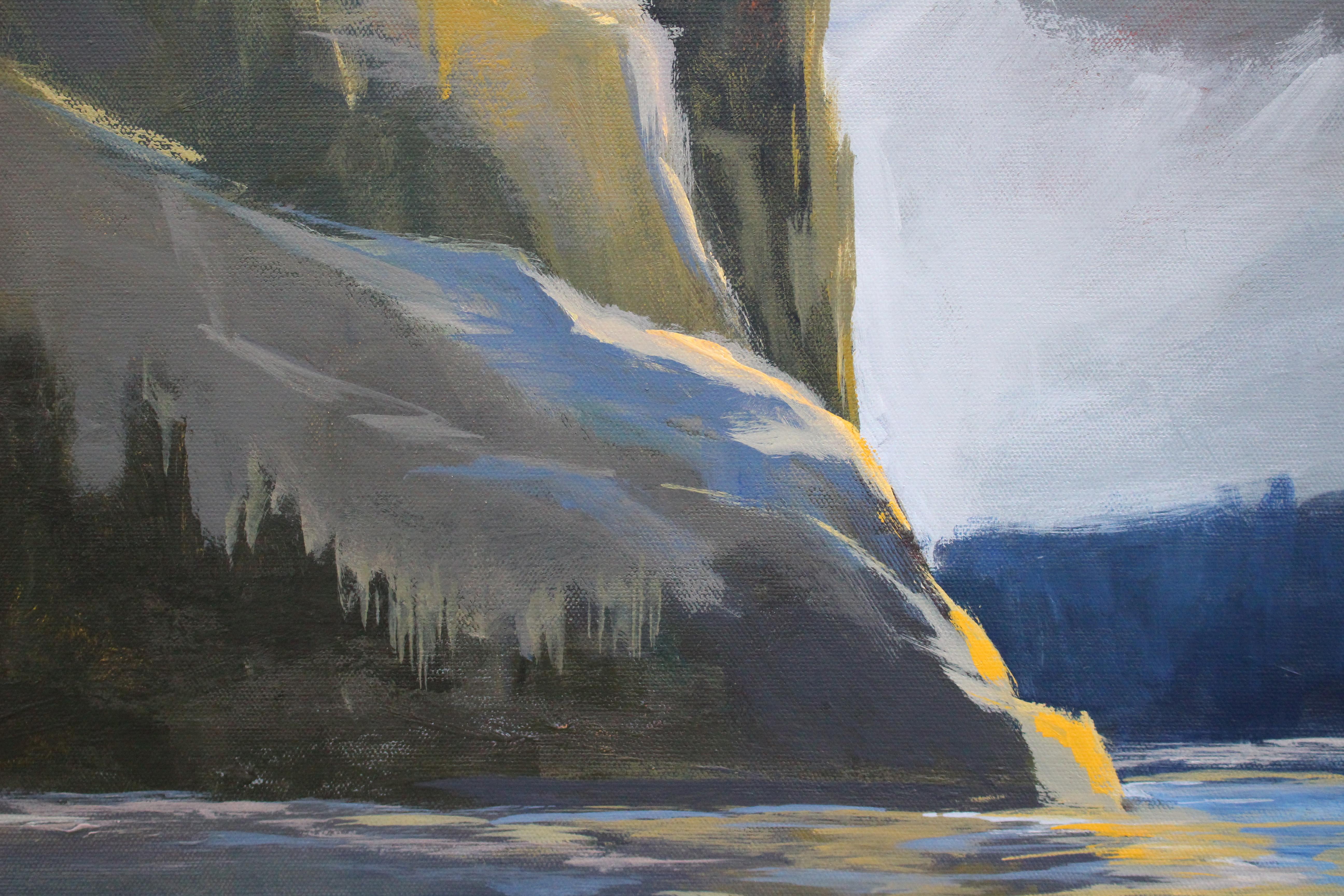 <p>Artist Comments<br /> This landscape painting was inspired by the coastline of the Strait of Juan de Fuca as it runs along the northern border of Washington State. The brooding skies of the Pacific Northwest and the craggy cliffs along the beach