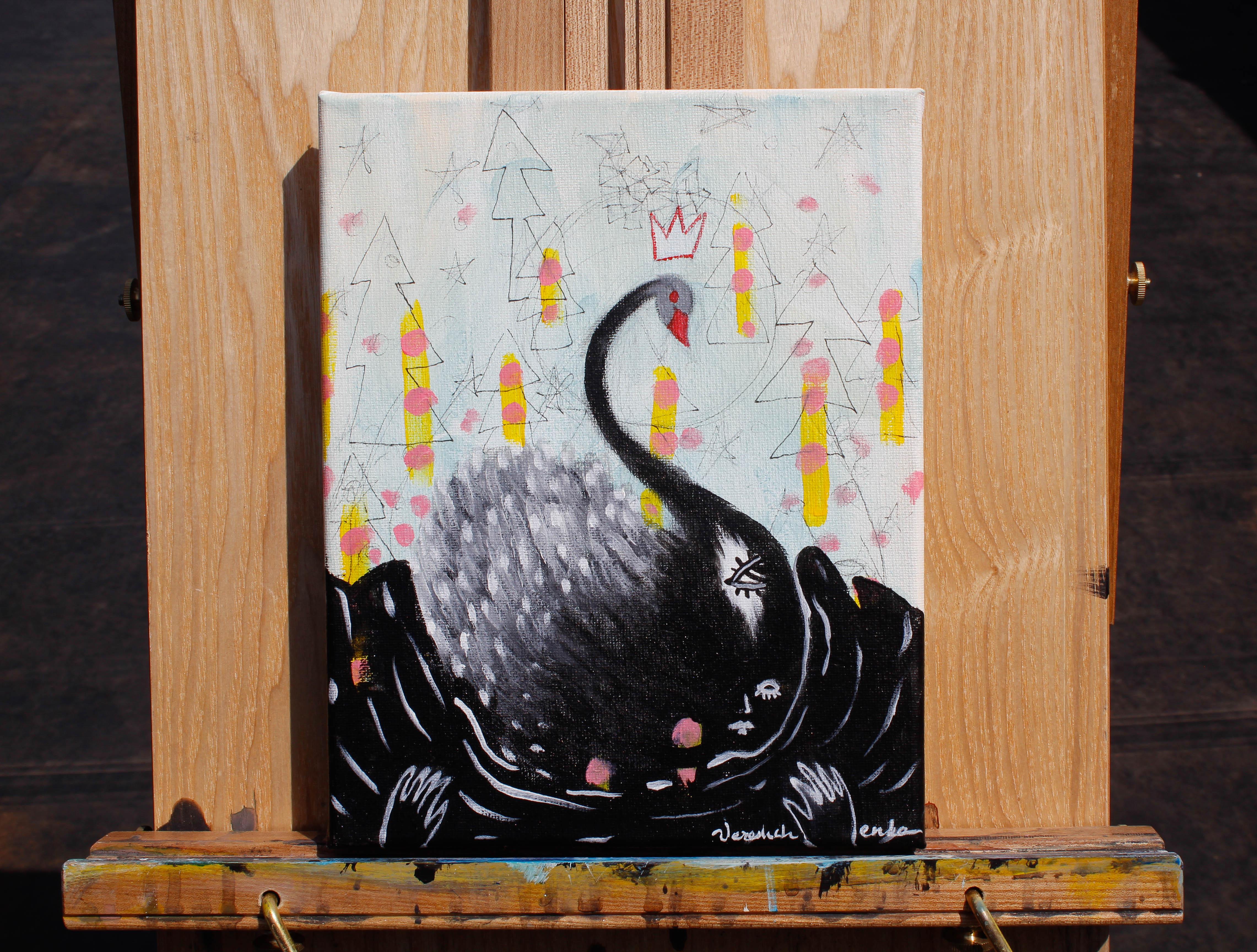 <p>Artist Comments<br>This piece is on gallery wrapped canvas and the painting continues around the sides. It comes varnished and ready to hang.</p><p>About the Artist<br>Russian-born artist Masha Mousebones Vereshchenko draws on subconscious