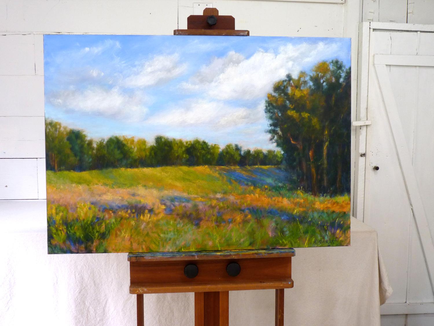 Summer Pasture - Abstract Impressionist Painting by Elizabeth Garat