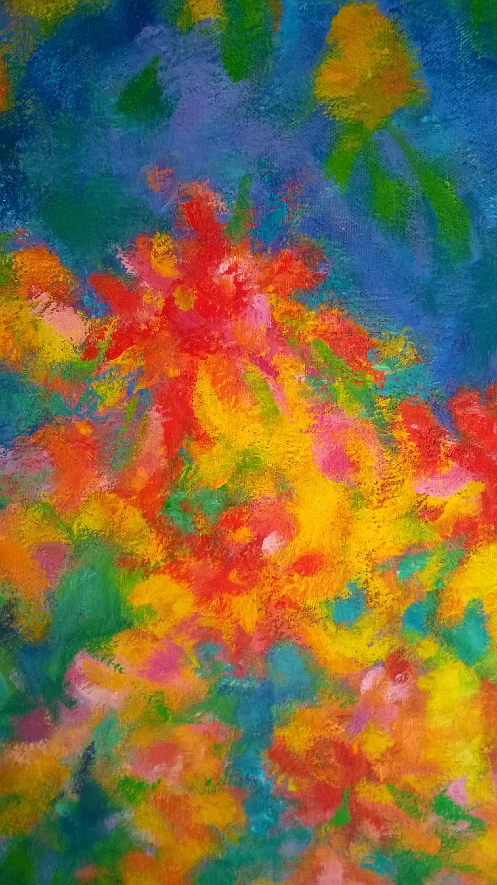 Fiore di robinia - Abstract Painting Grigio di Naoko Tadotsu