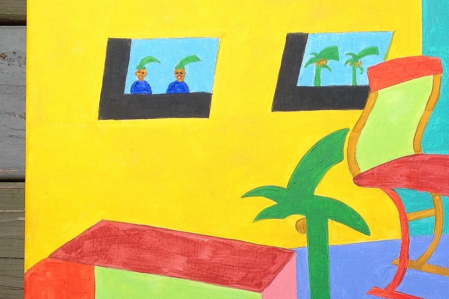 Caribe - Yellow Interior Painting by Laura Robinson