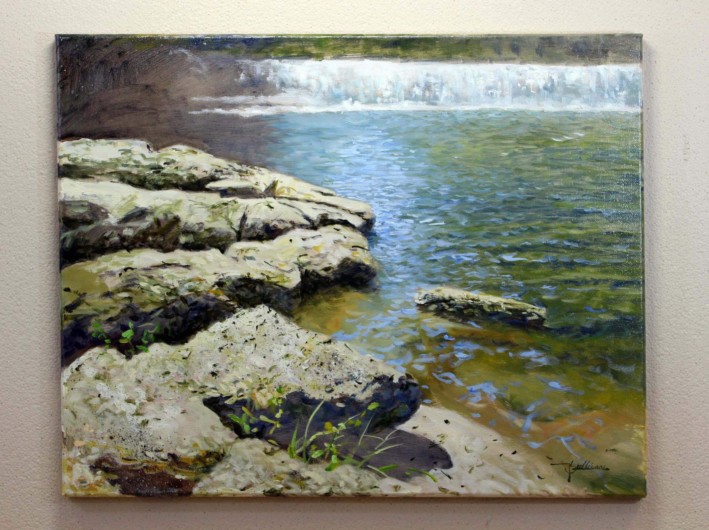 Hooker Falls (Amerikanischer Realismus), Painting, von Kent Sullivan