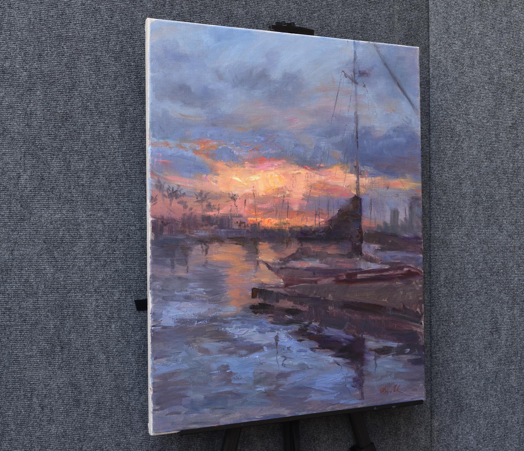 <p>Artist Comments<br />Sunsets and sunrises are my favorite times of the day.  I experience peace and serenity while watching multitudes of colors and shapes traveling in the sky and reflecting in the water.</p><p>About the Artist<br />Oksana’s