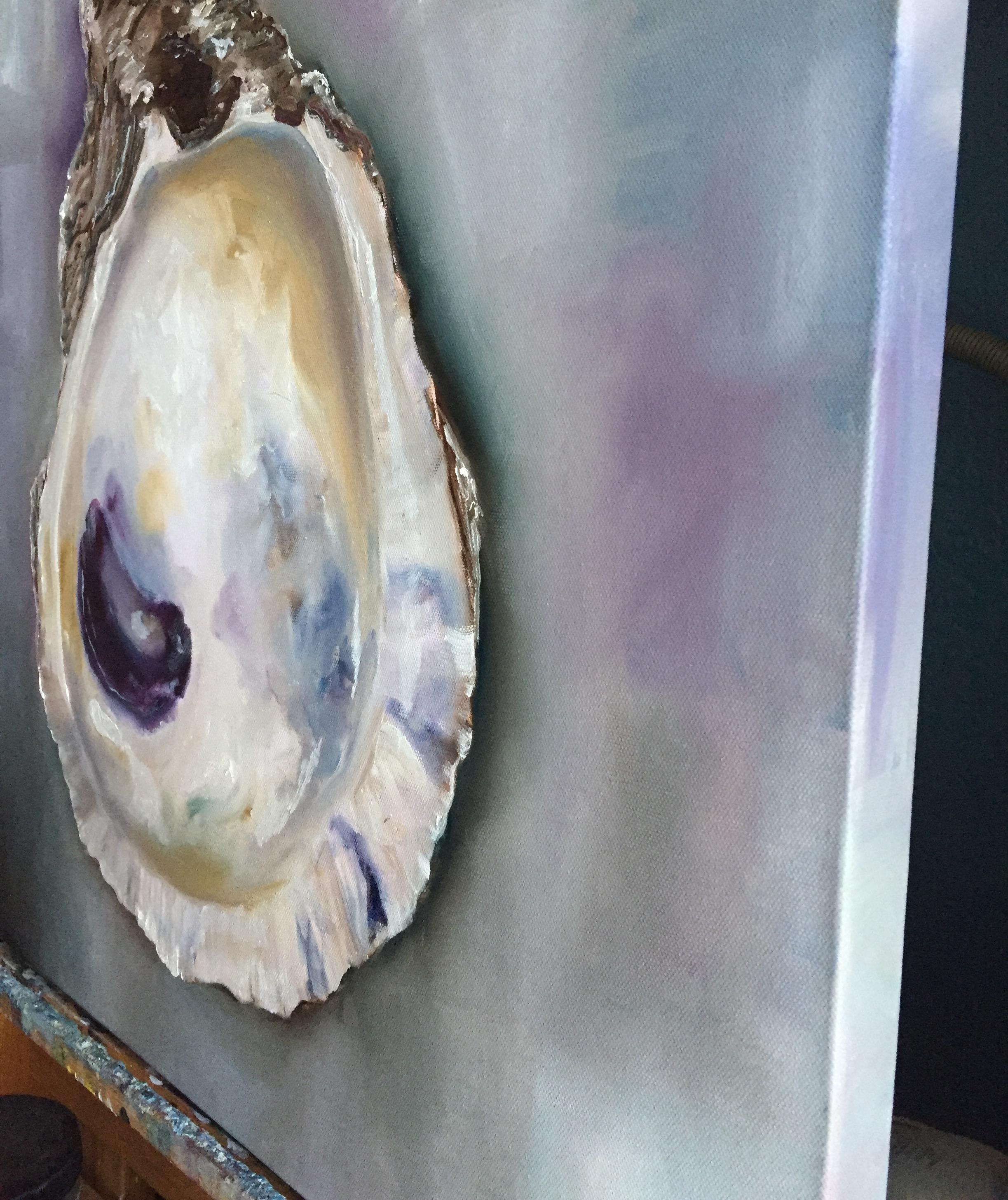 Coquille d'huître de baie - Painting de Kristine Kainer