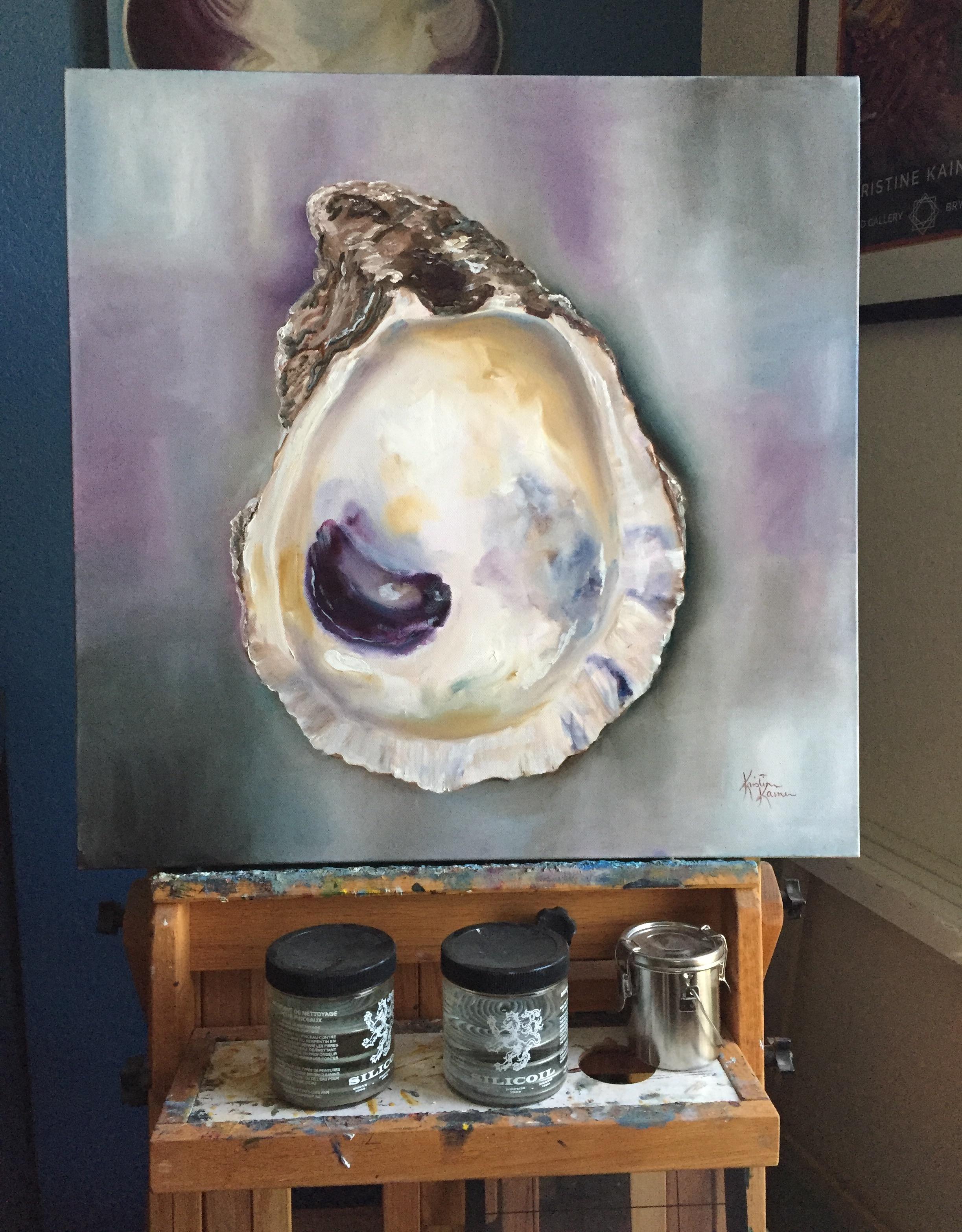 Coquille d'huître de baie - Contemporain Painting par Kristine Kainer