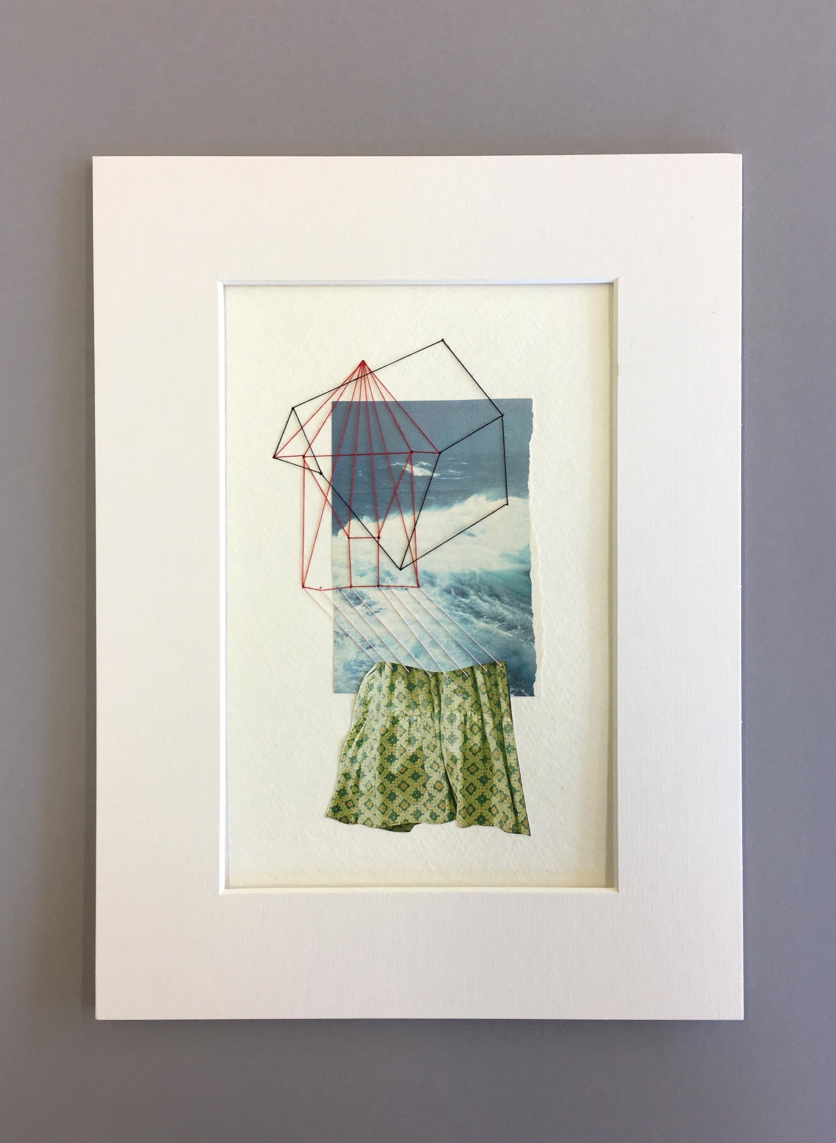 <p>Artist Comments<br />Beach House is part of my In Starlight series of mixed media works. This piece is meticulously hand cut from vintage paper and includes embroidery elements. The work is collage and thread on heavyweight paper, with archival