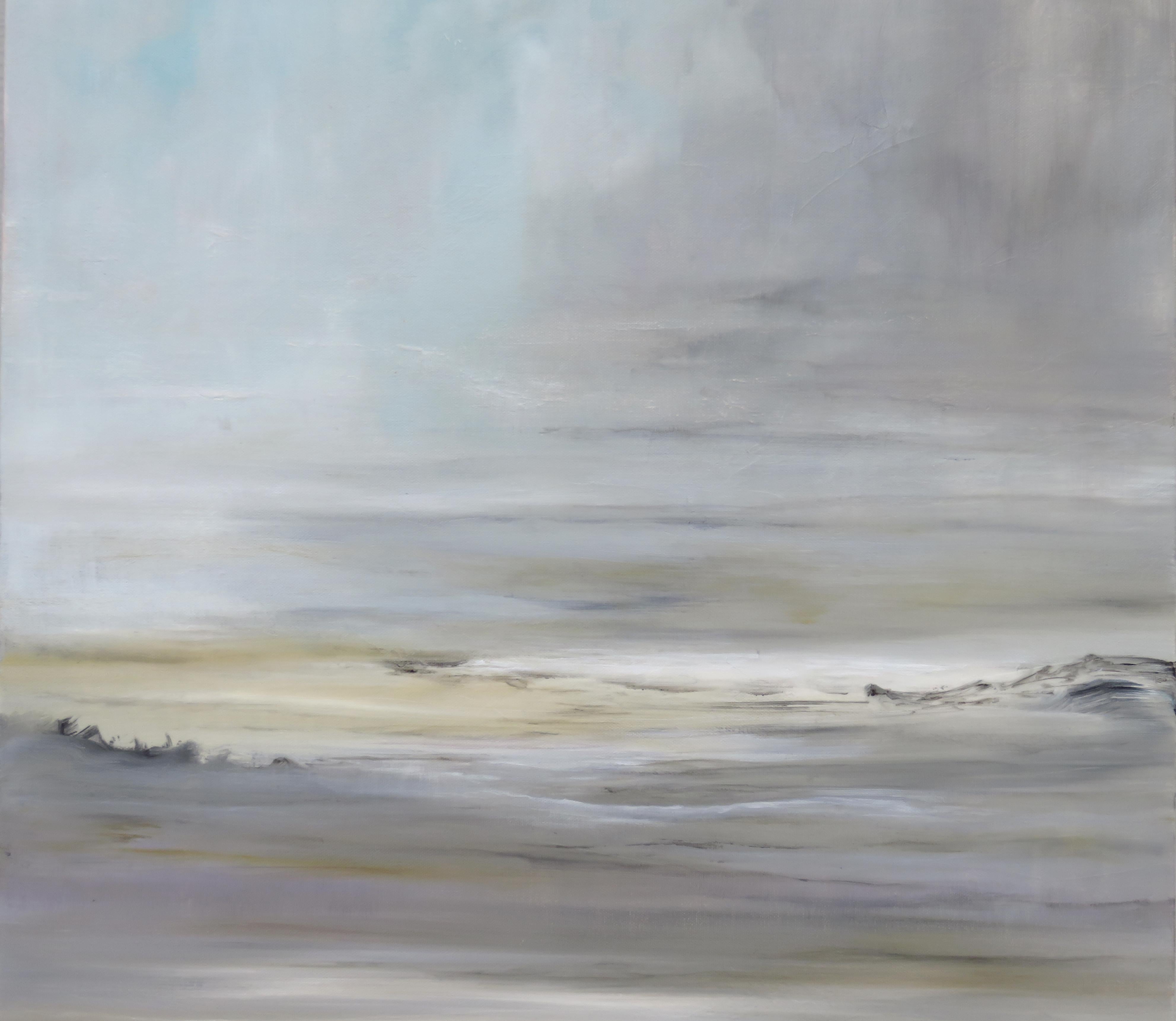 Devotion II - Gray Landscape Painting by Jenn Williamson