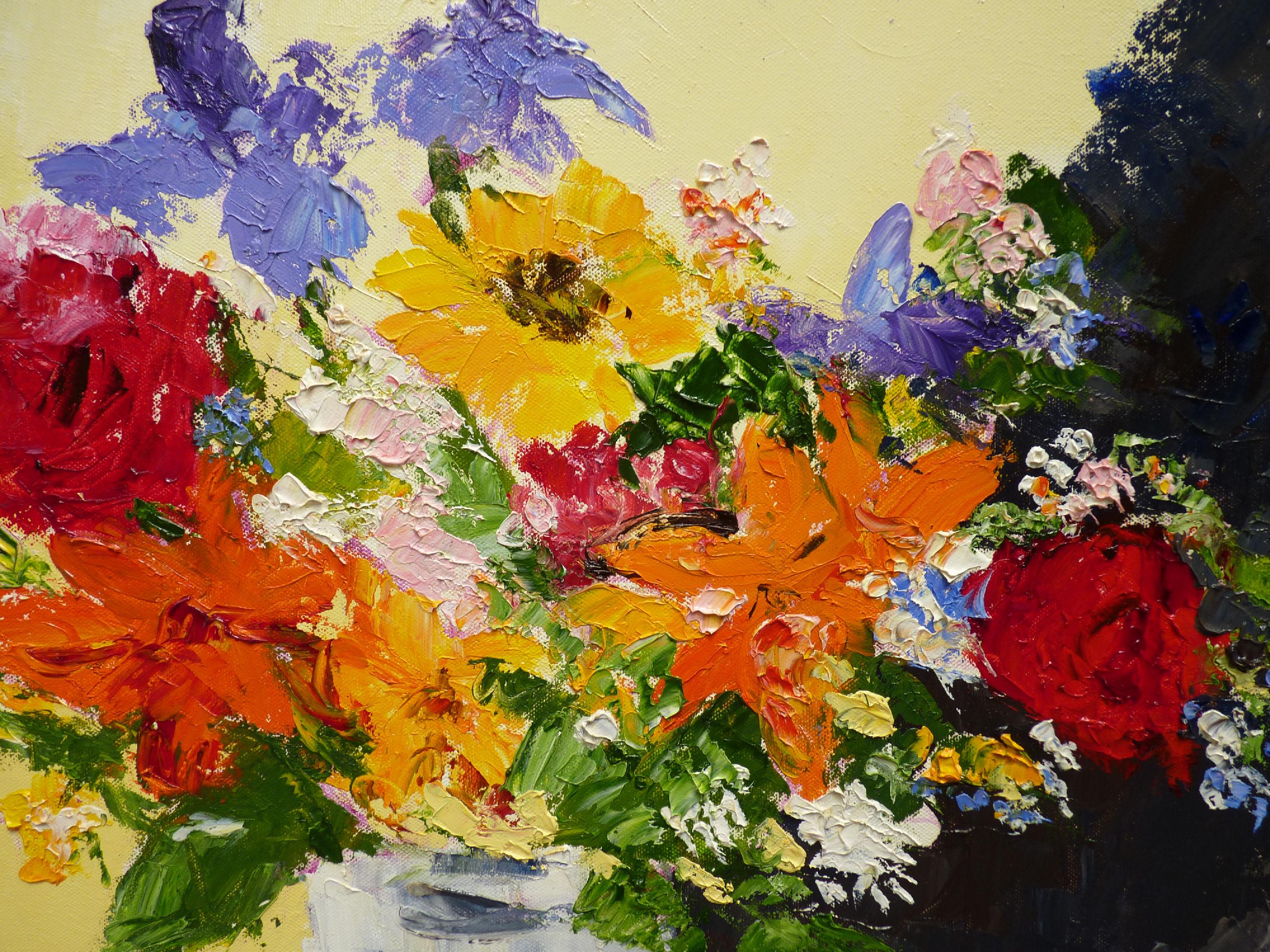 My Fair Blossoms - Abstract Impressionist Painting by Judy Mackey