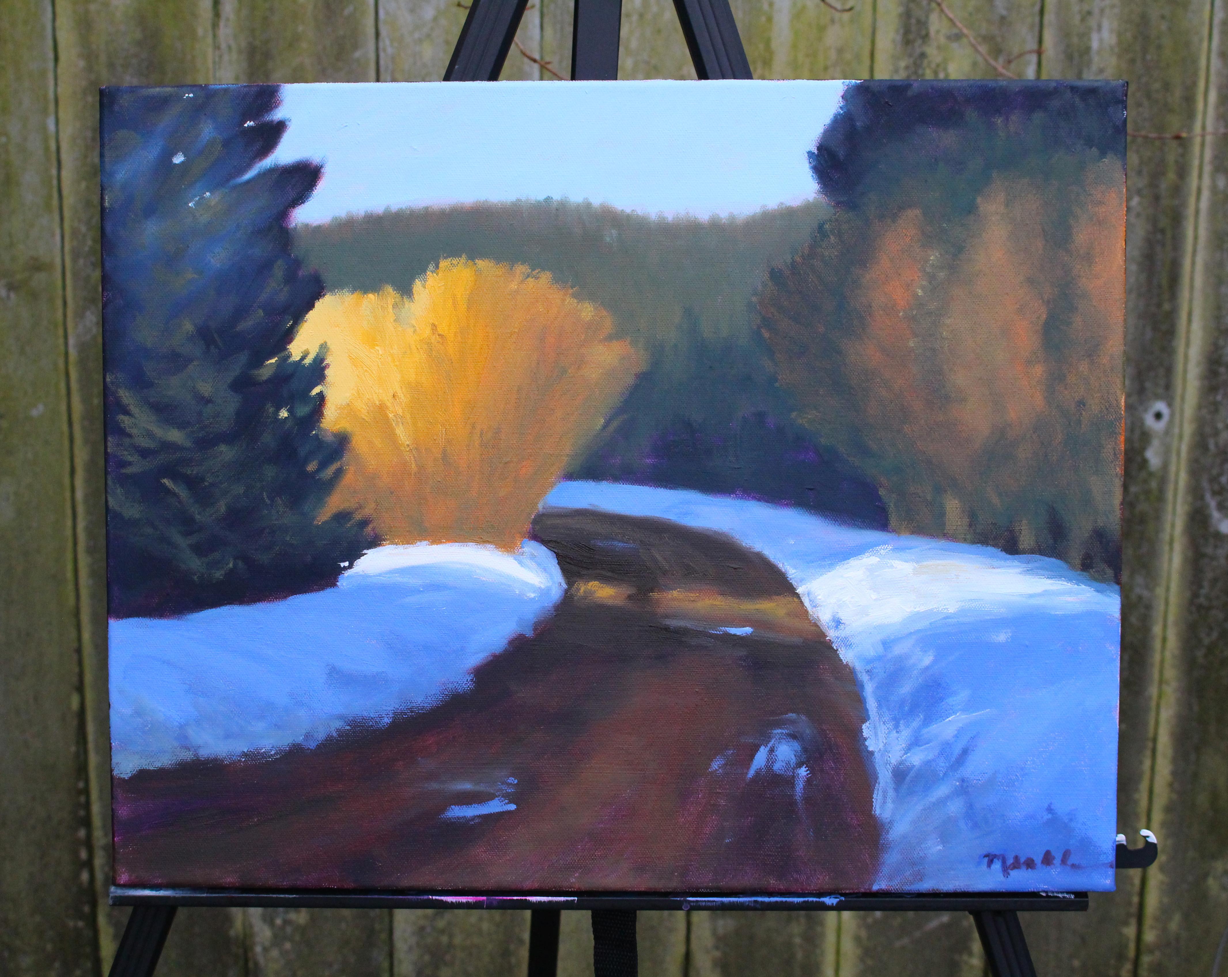Rainier Road - Abstract Impressionist Painting by Nancy Merkle