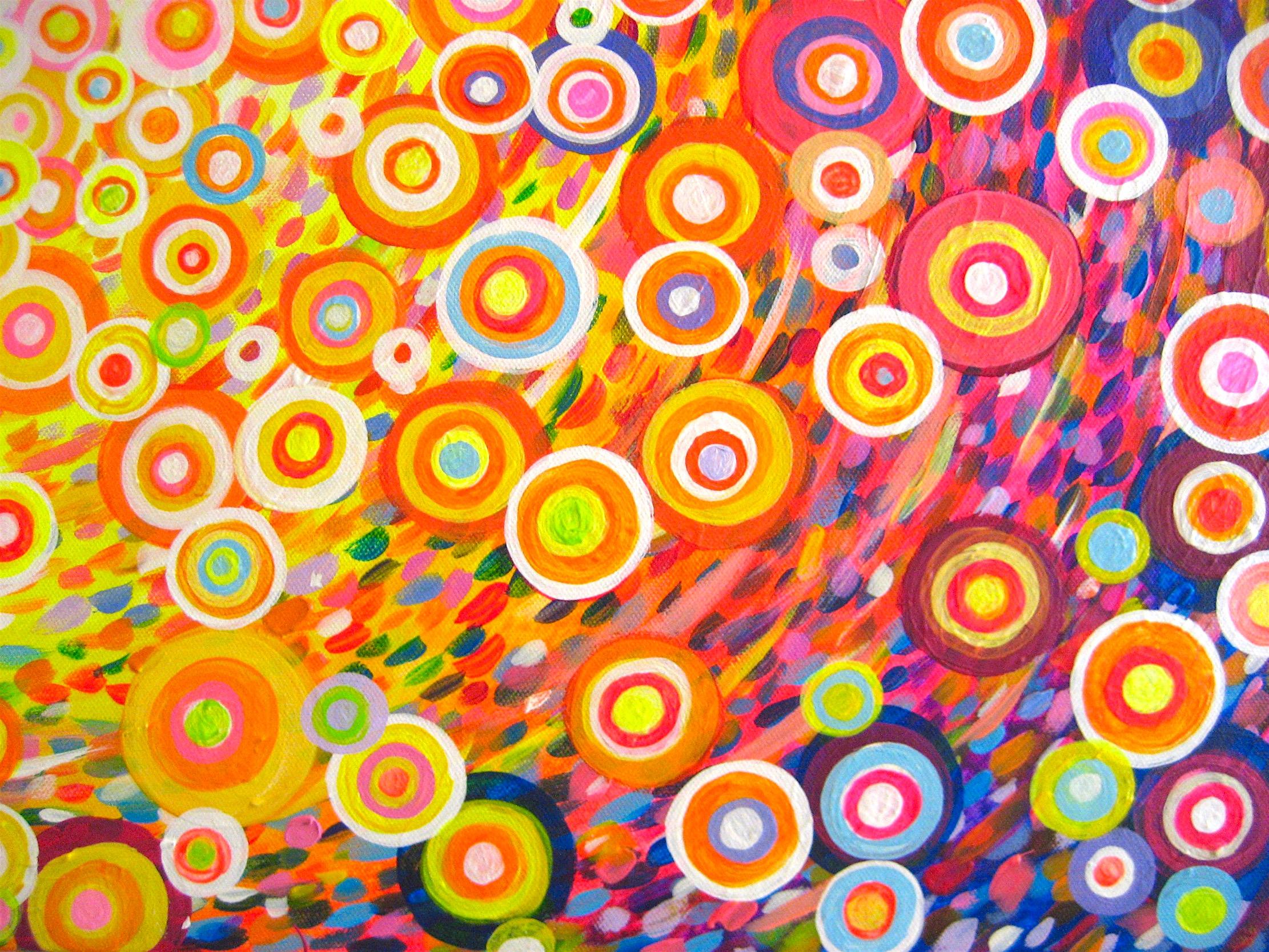 In Circles - Abstract Painting by Natasha Tayles