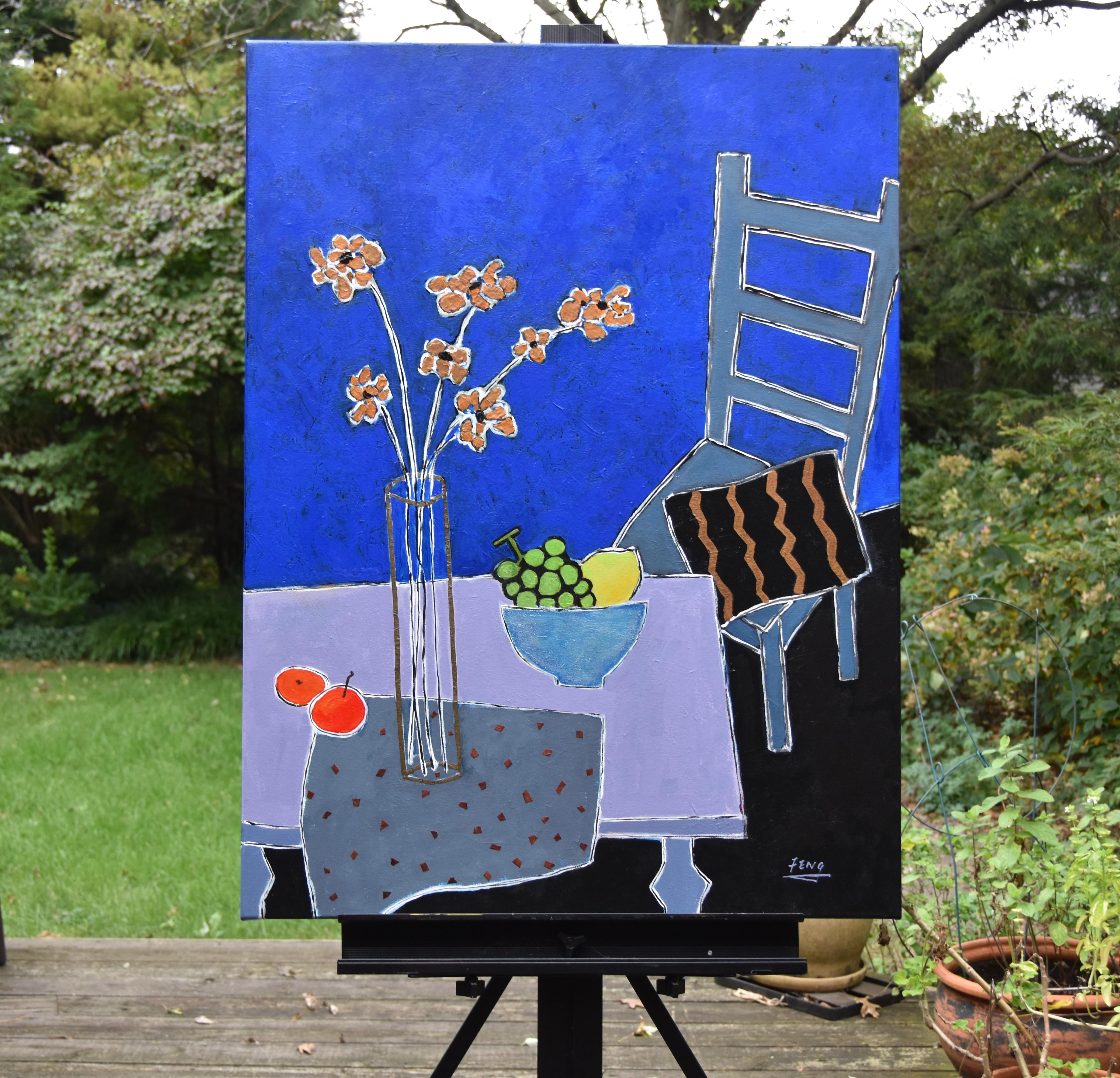 <p>Artist Comments<br />This painting is made of acrylic paint and collaged elements on a gallery wrapped canvas with finished edges. It comes wired to hang.</p><p>About the Artist<br />Feng Biddle didn’t have much exposure to art as a child growing