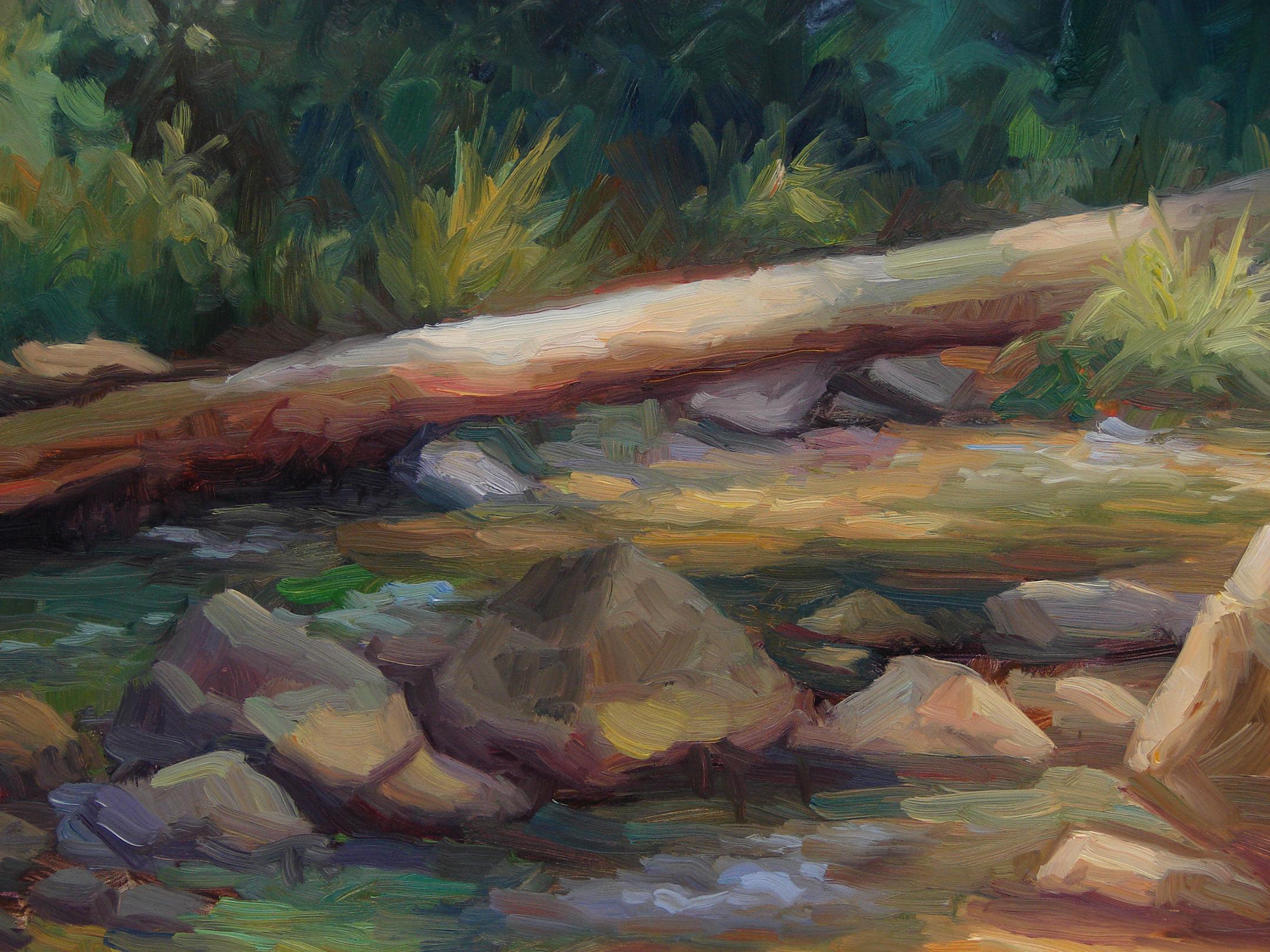 <p>Artist Comments<br /> I recently spent a day at Lower Canyon Creek in central Arizona where I did a plein air painting and I took lots of photos. I did this painting back in the studio from the photos plus the experience of having spent time