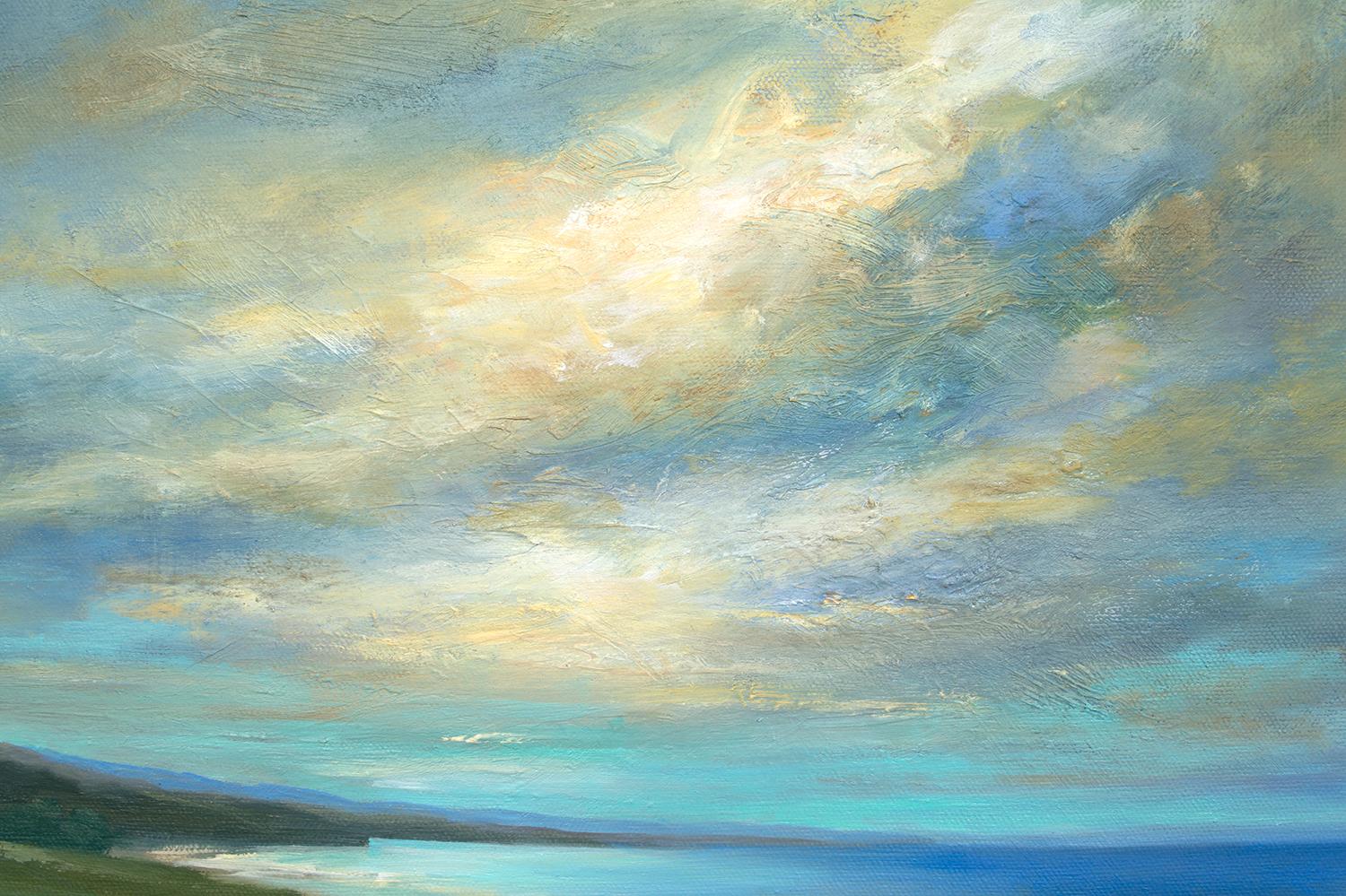 Coastal Clouds XXII - Abstract Impressionist Painting by Sheila Finch