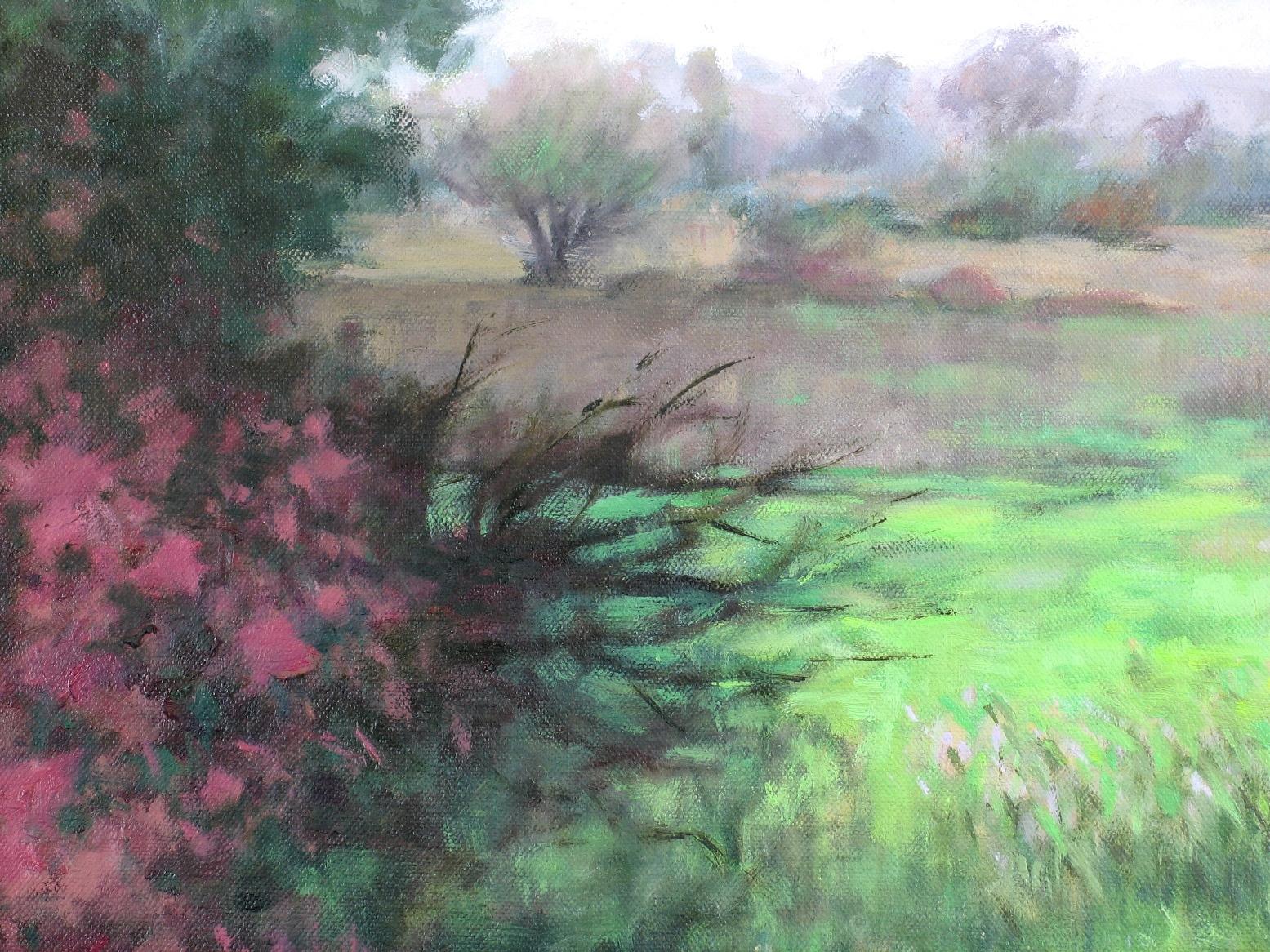 Wetland Sanctuary - Abstract Impressionist Painting by Suzanne Massion
