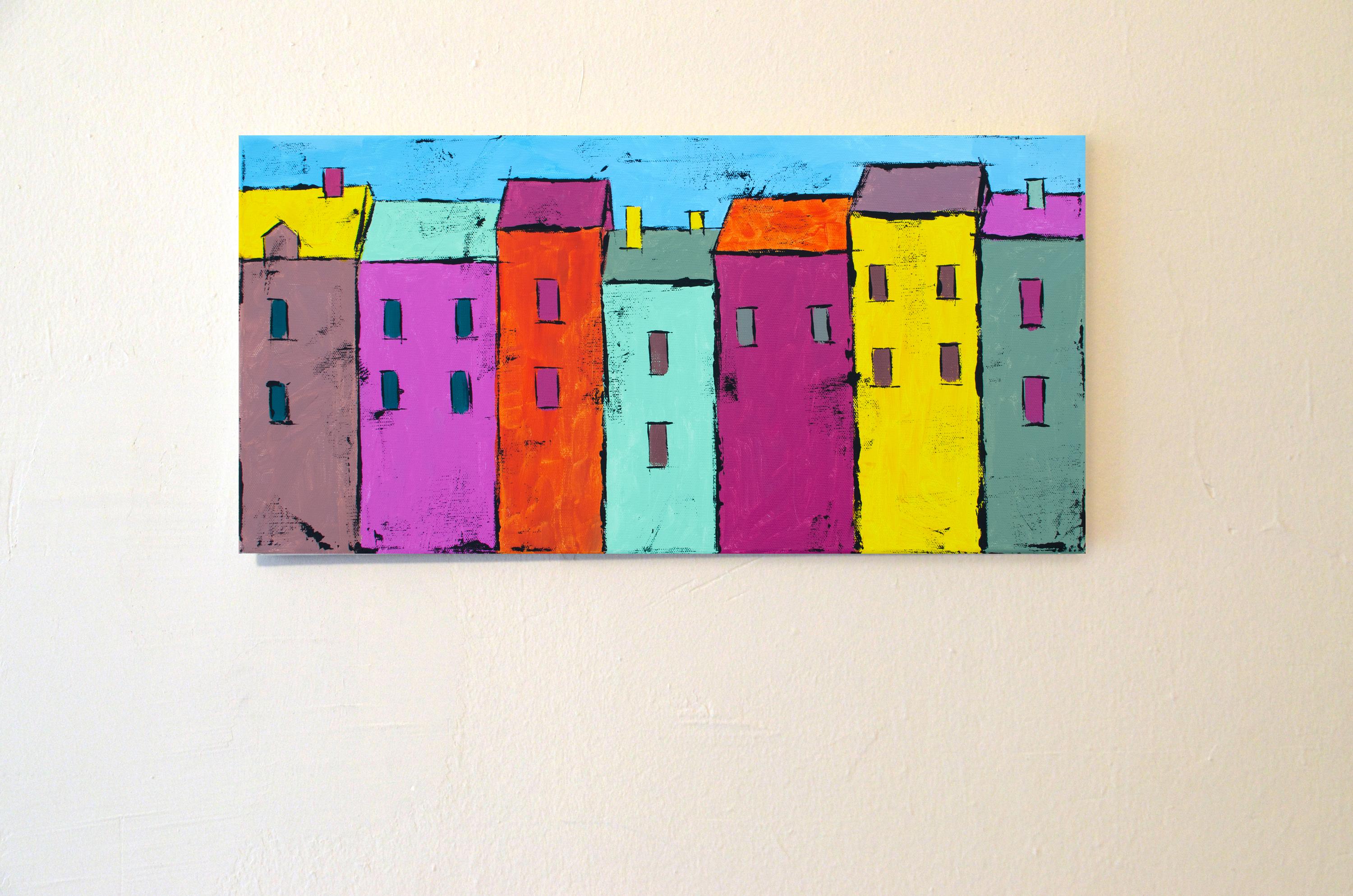 Colorful Houses  2 - Painting by Tanya Grabkova
