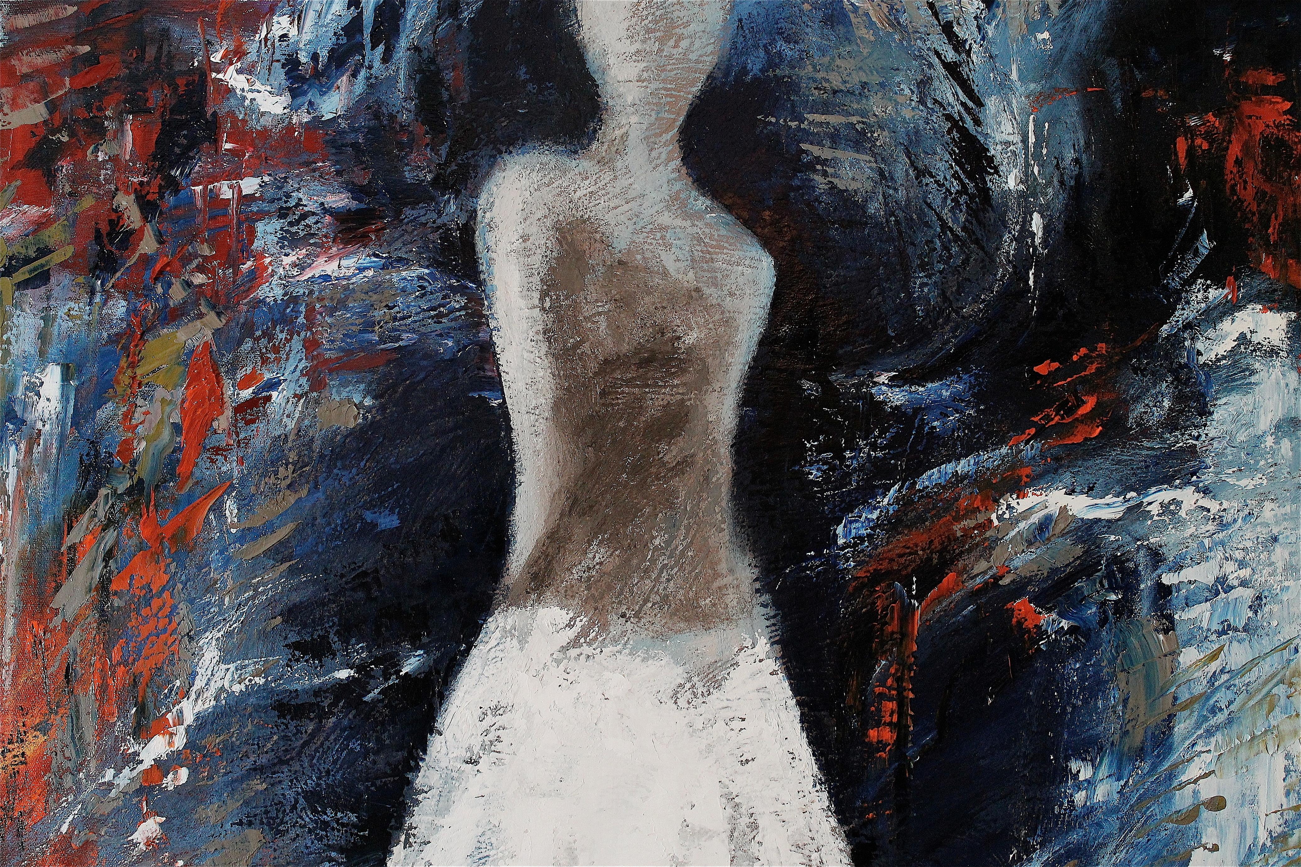 <p>Artist Comments<br />This piece is number 79 from my Who Are These Angels series. The painting is on a gallery wrapped canvas with finished edges. It comes ready to hang.</p><p>About the Artist<br />Naoko Paluszak began her career by studying