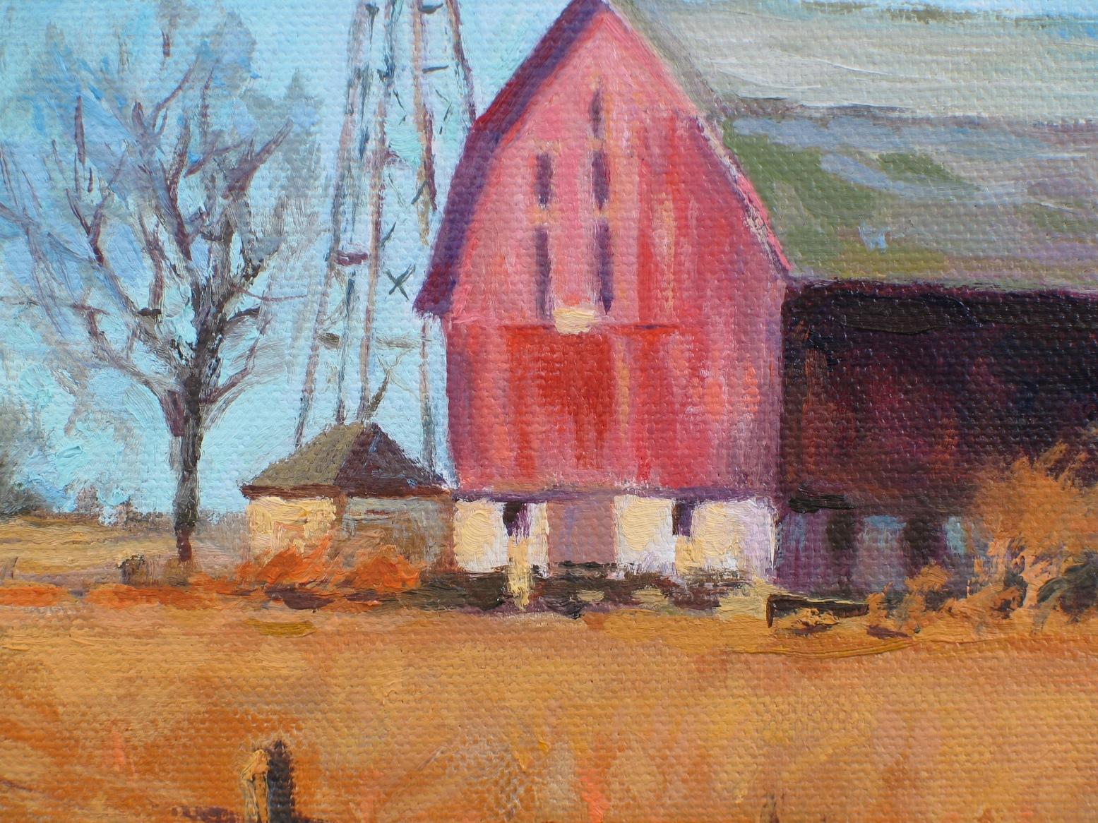 Windmill Barn (Blau), Interior Painting, von Suzanne Massion