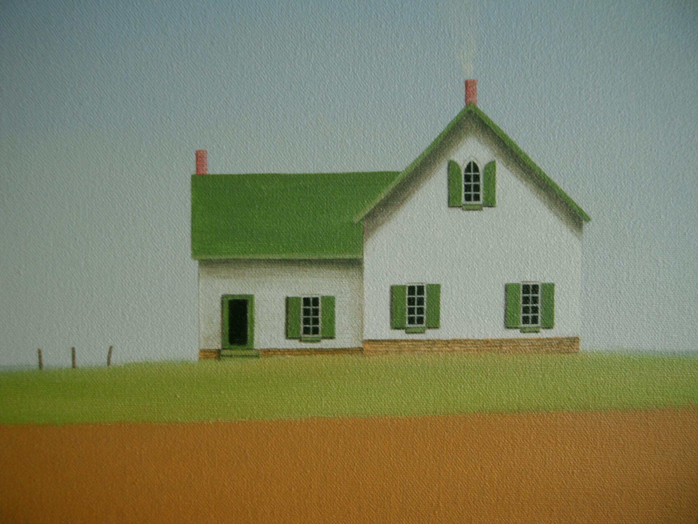 Una tranquilla casa di campagna - Painting di Sharon  France