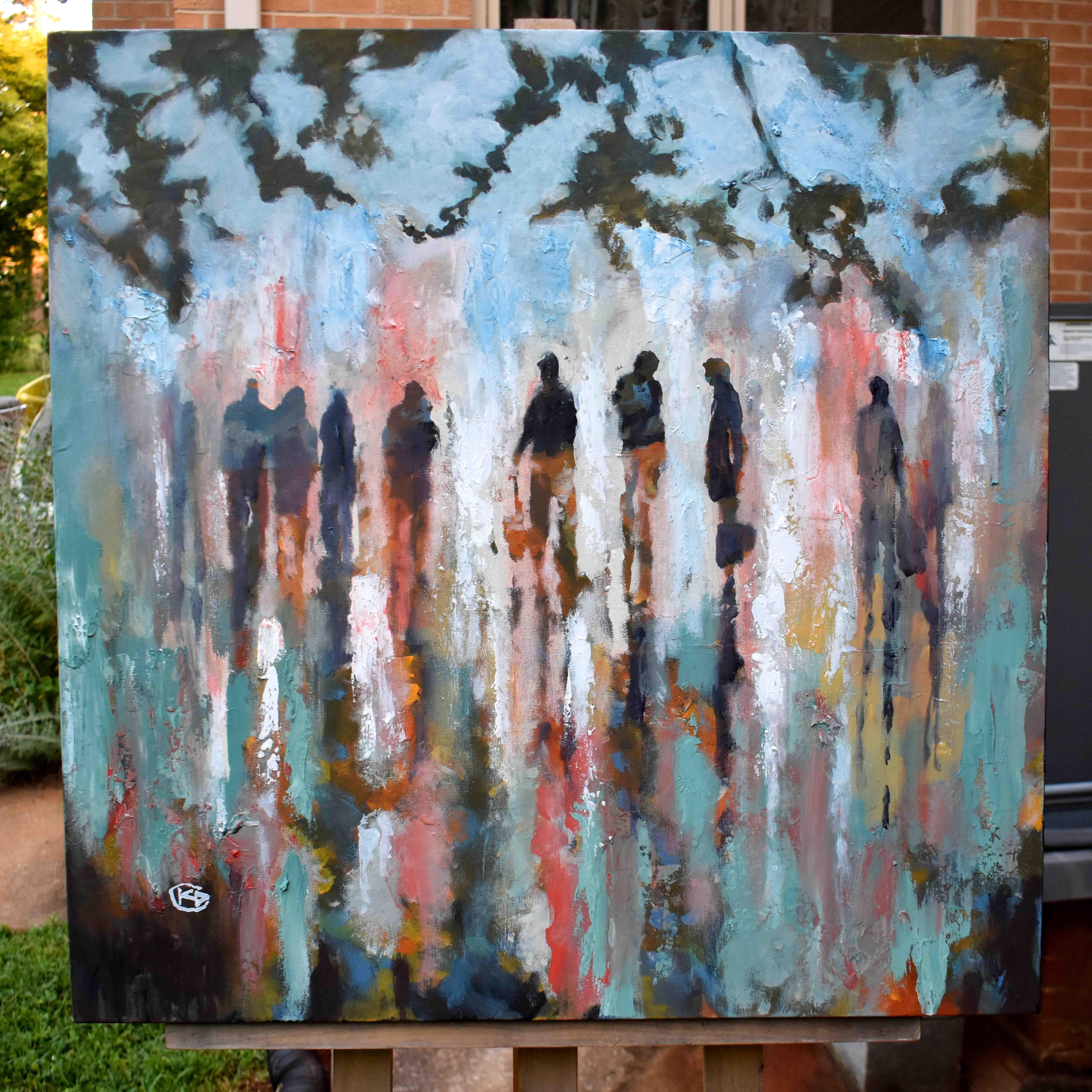 Meeting Is Over - Abstract Expressionist Painting by Kip Decker