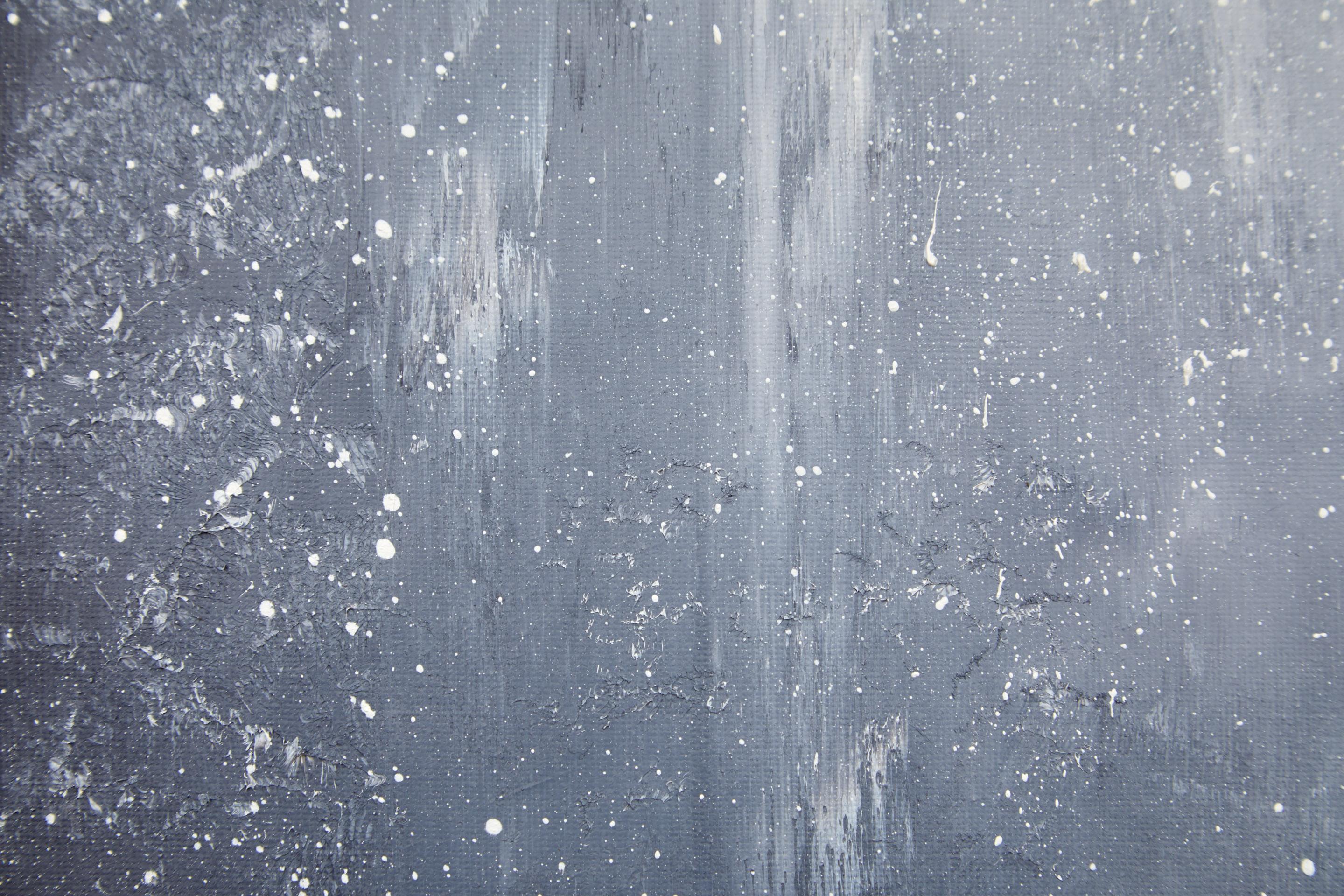 Visioni nella notte - Abstract Painting Grigio di Morgan Fite