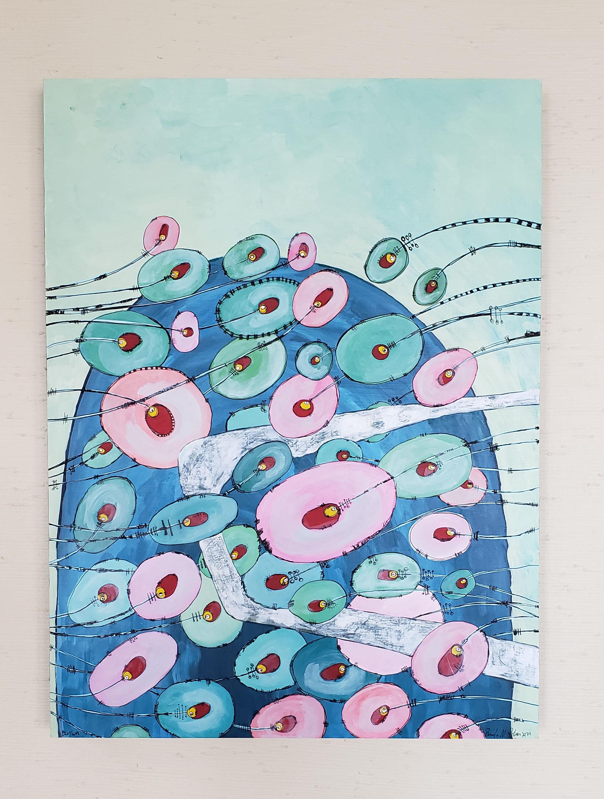 Blossom - Abstract Mixed Media Art by Pamela Roberson