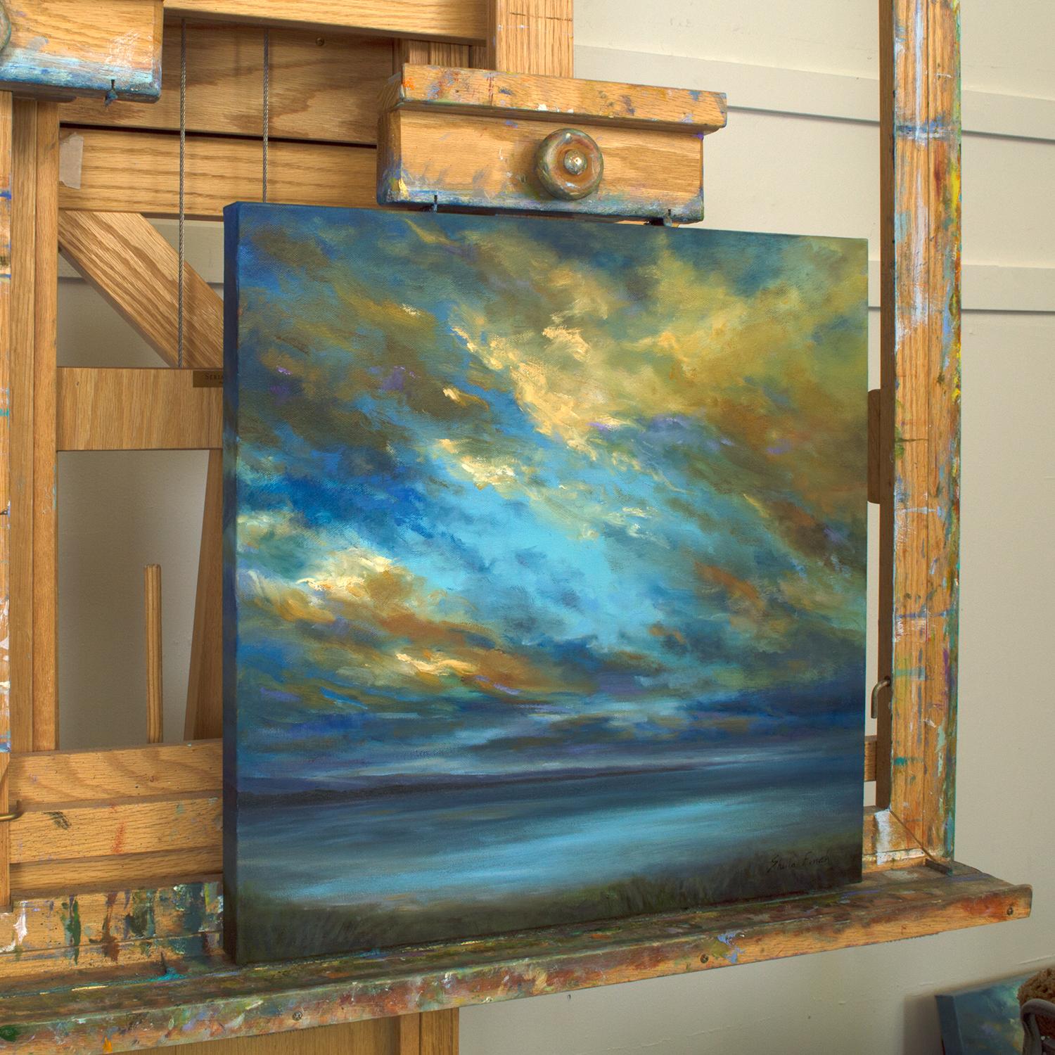 Coastal Clouds - 40 - Abstract Impressionist Art by Sheila Finch