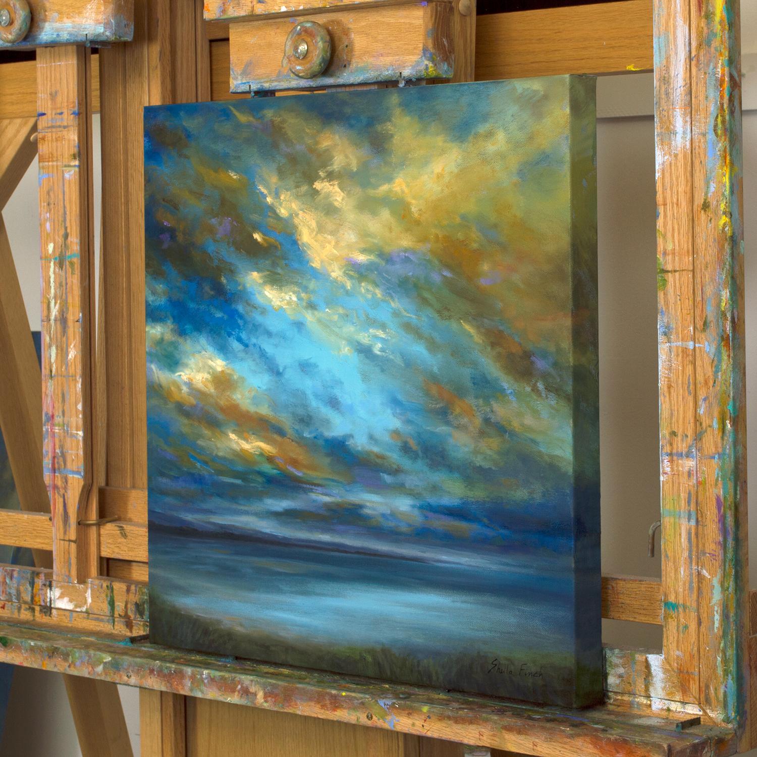 <p>Artist Comments<br />I took a walk on the coastal bluffs one late afternoon in the spring as a series of storm clouds passed out over the Pacific Ocean.  Even in the wind and rain, I stood in awe of the colors and patterns of the clouds;a magical