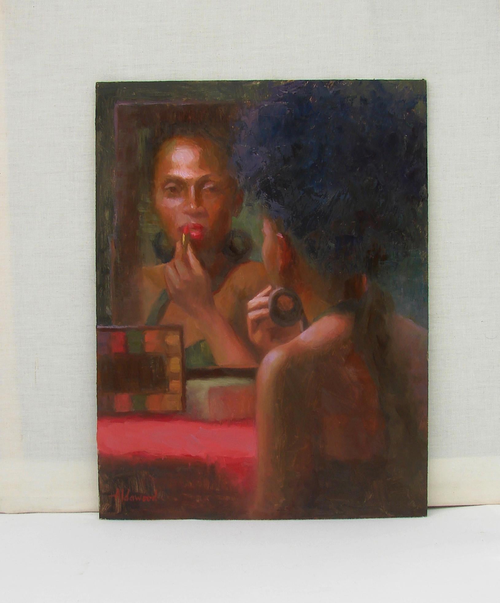 The Face in the Mirror - Abstract Impressionist Painting by Sherri Aldawood