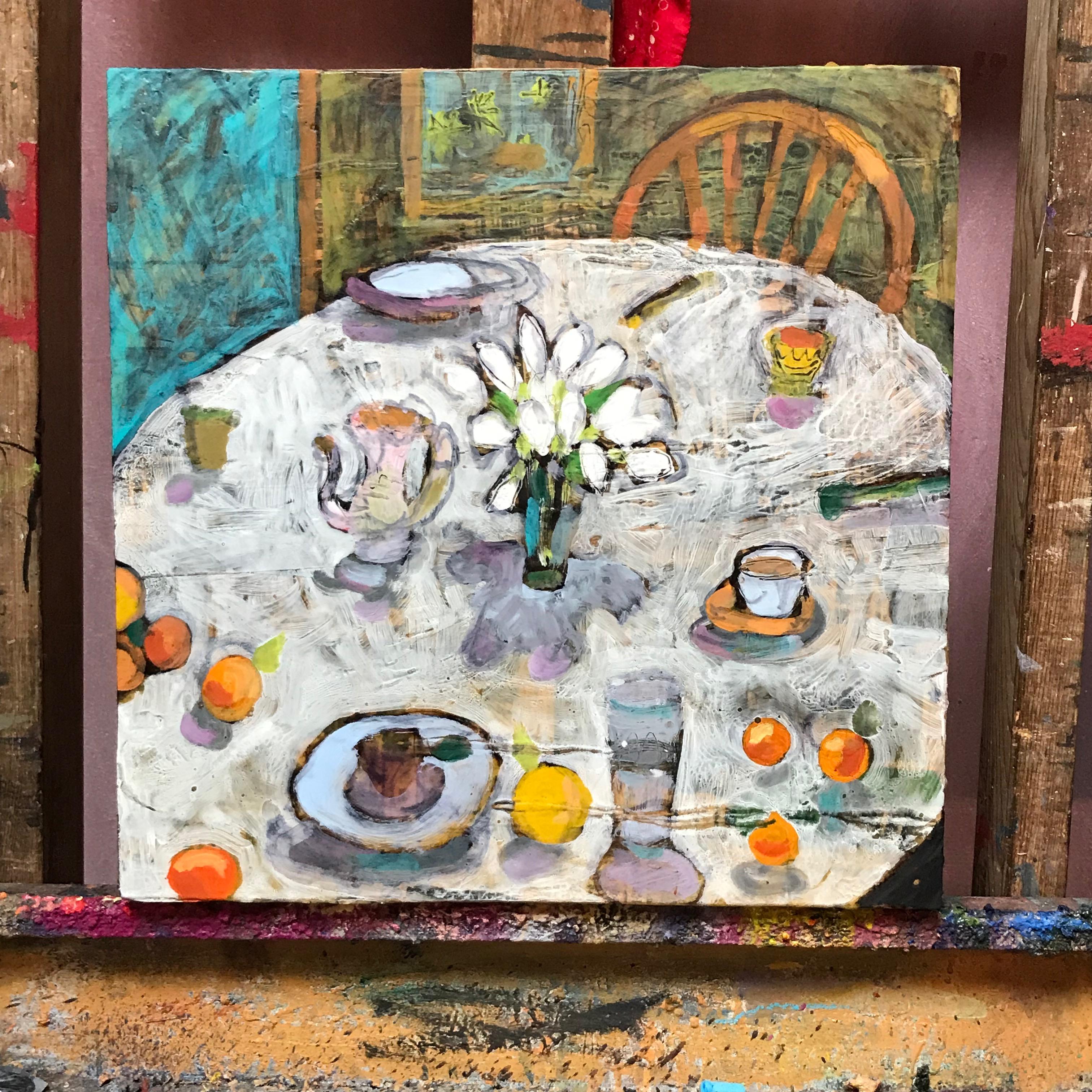 Tea and Oranges - Abstract Impressionist Art by James Hartman