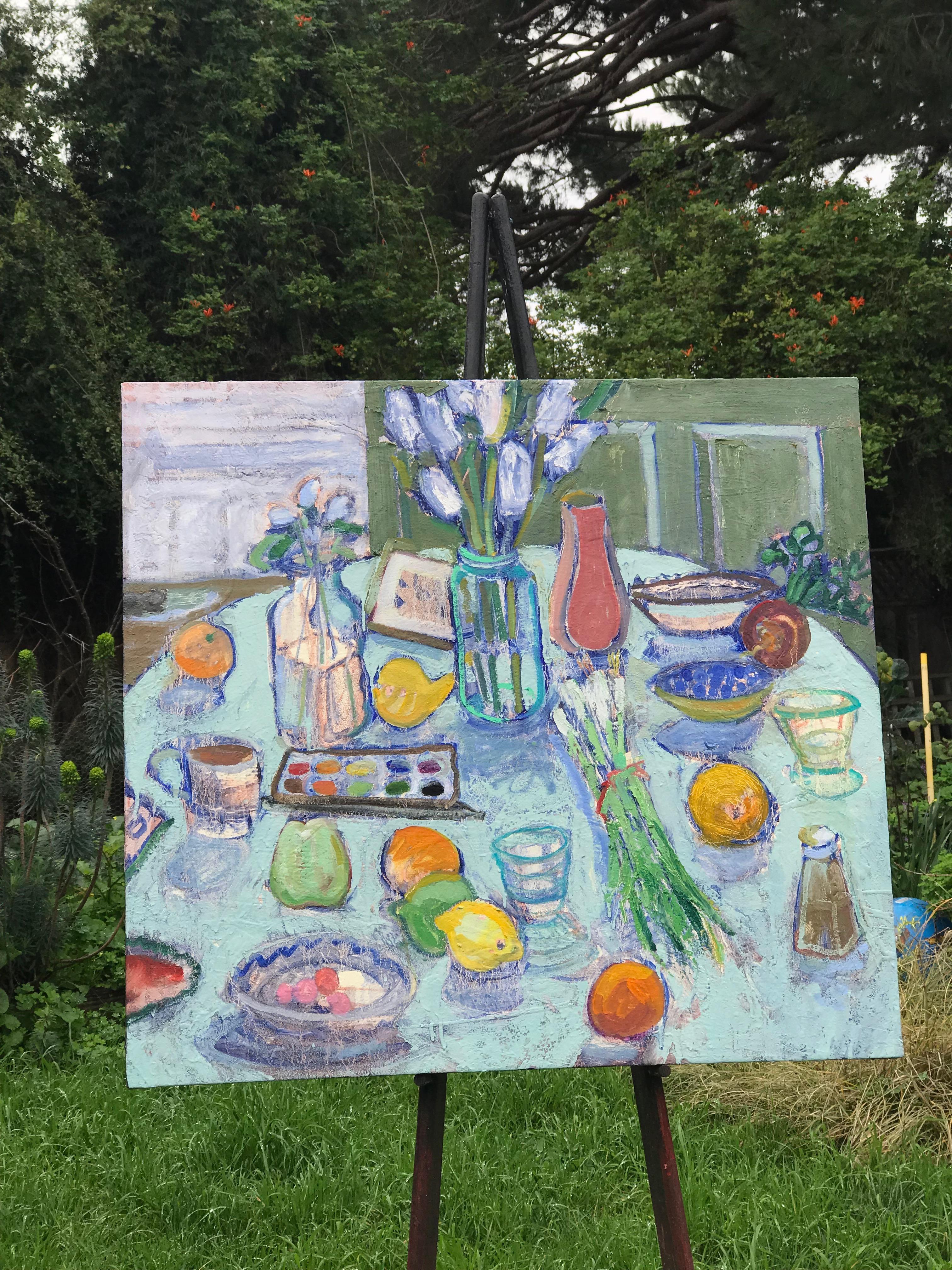 <p>Artist Comments<br />I am exploring different mediums in my still life work. I am using a mix of observational painting and memory reference for my objects. I have tried to leave a history of the different stages of mark making. </p><p>About the