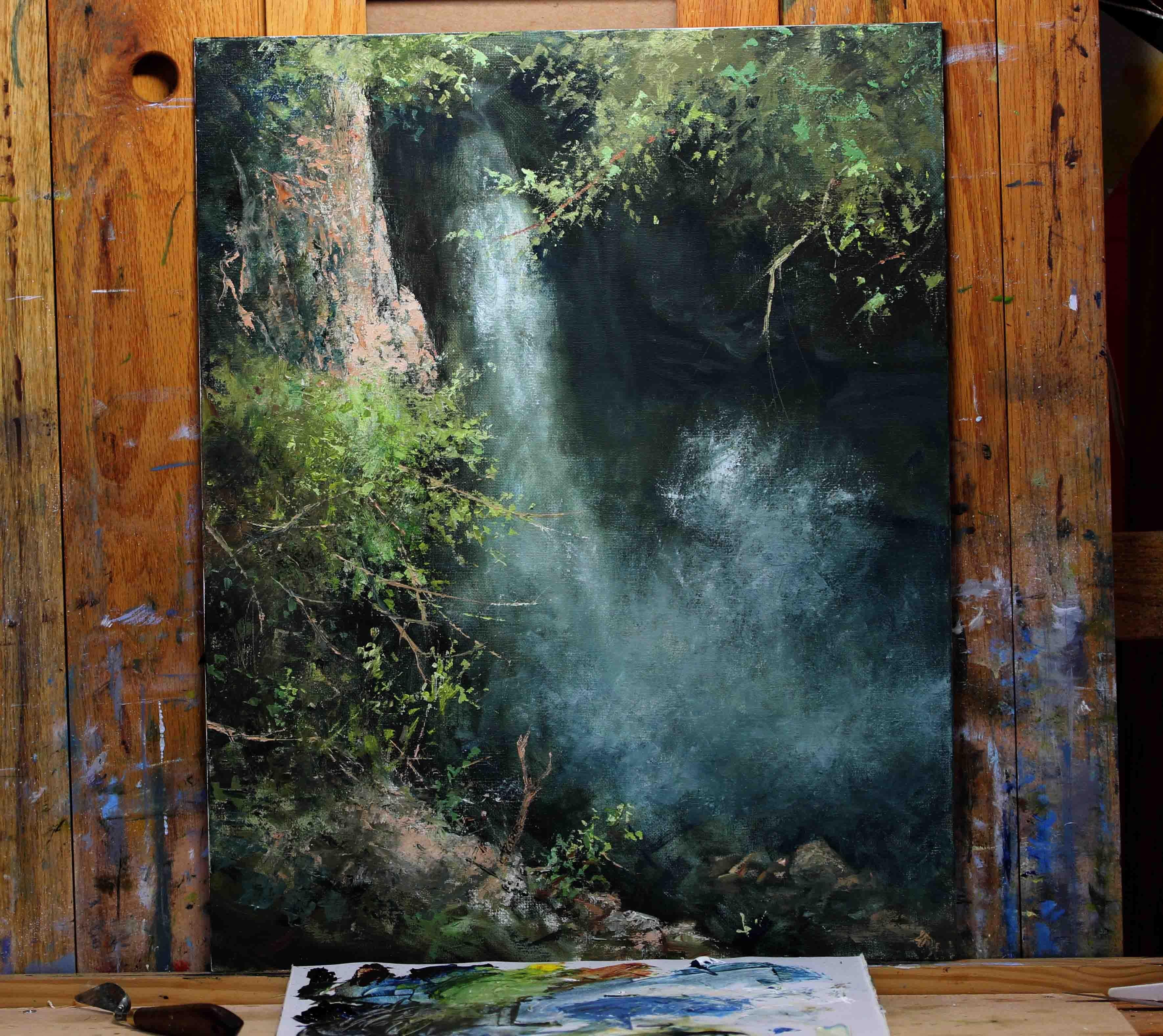 versteckte Wasserfälle (Amerikanischer Realismus), Painting, von Kent Sullivan