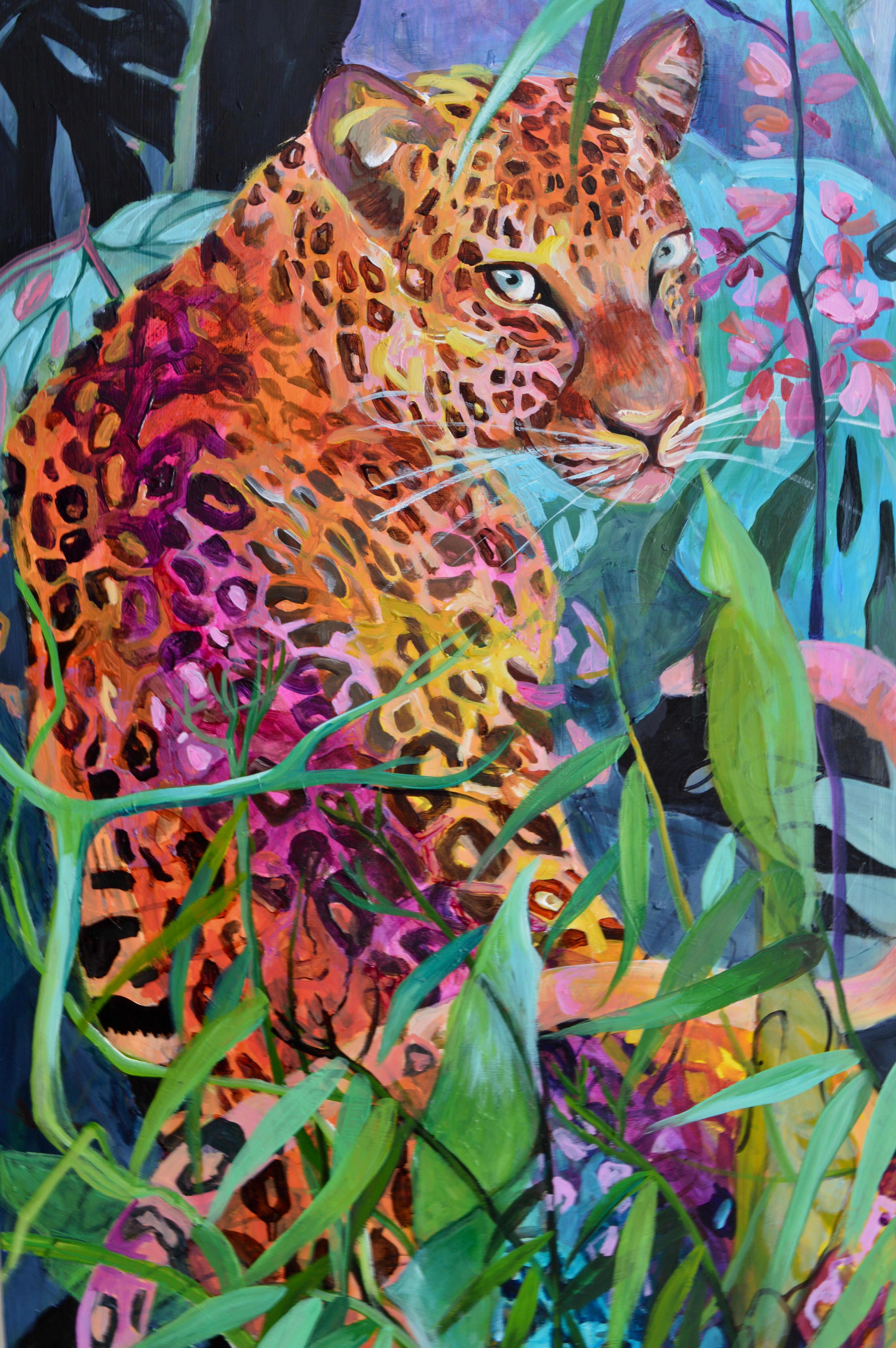 <p>Artist Comments<br />I created this painting in the style of Fauvism. With its bold colours and feline cat, the piece is calling you to enjoy life.</p><br /><p>About the Artist<br />Julia works from a studio in her home that overlooks a wooded