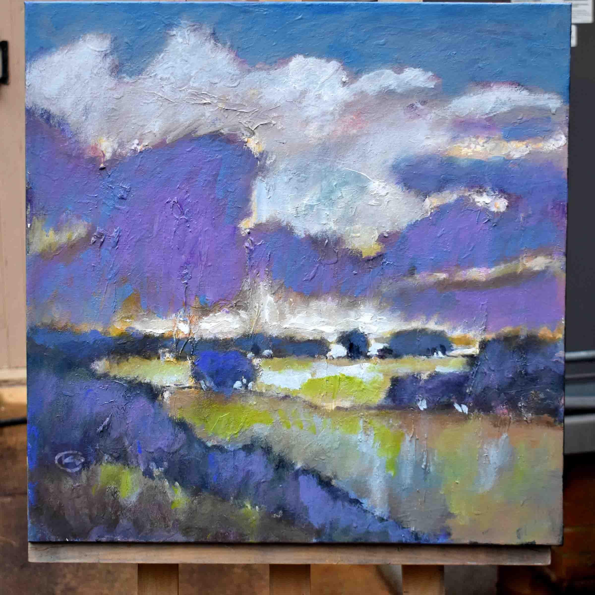 <p>Artist Comments<br>Light on the Fields is a dramatic painting of light cascading down from the clouds and illuminating the landscape of trees and fields.</p><p>About the Artist<br>Kip Decker boasts more than 40 years of experience with acrylic