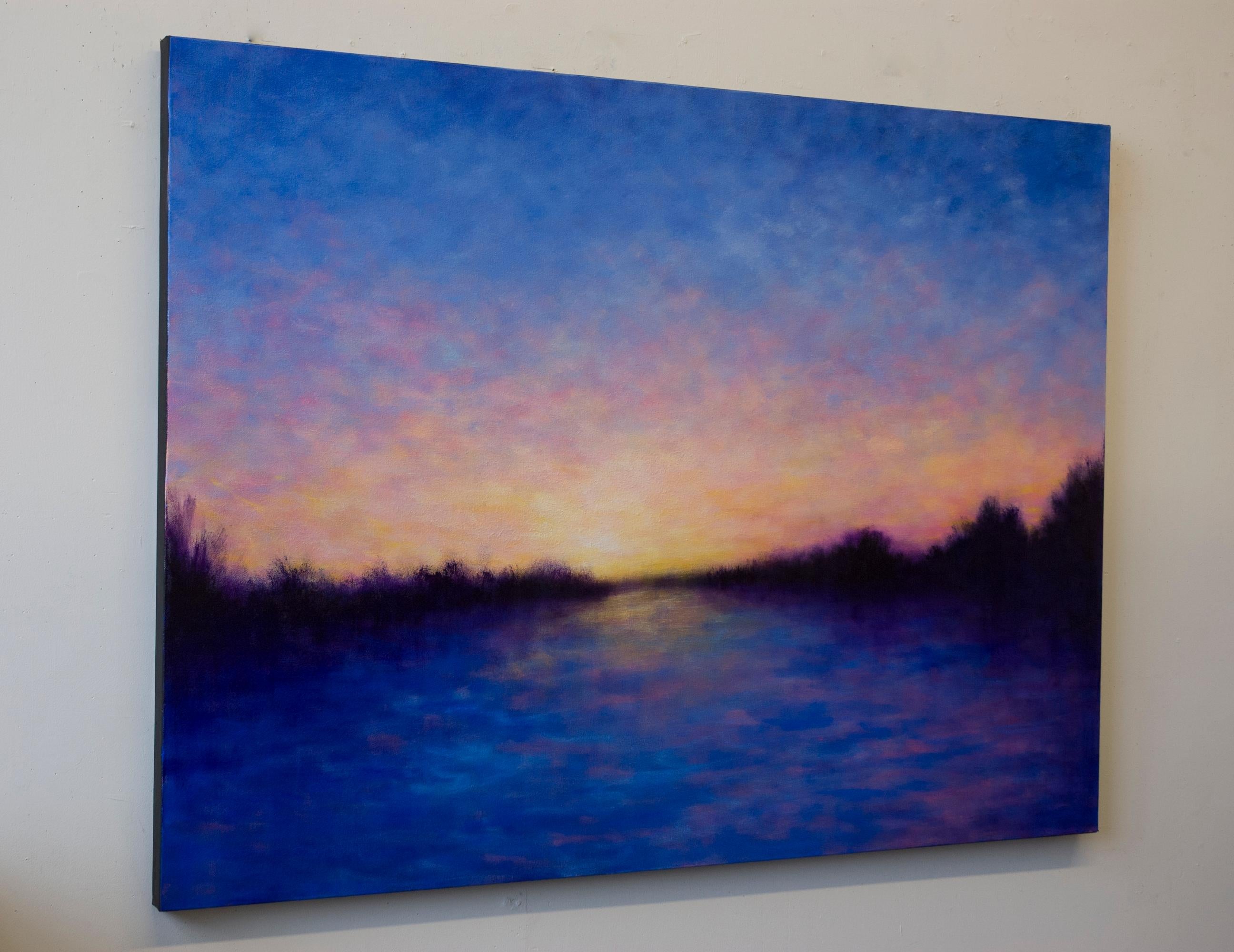 Weekend Sunset Reflections - Painting by Victoria Veedell