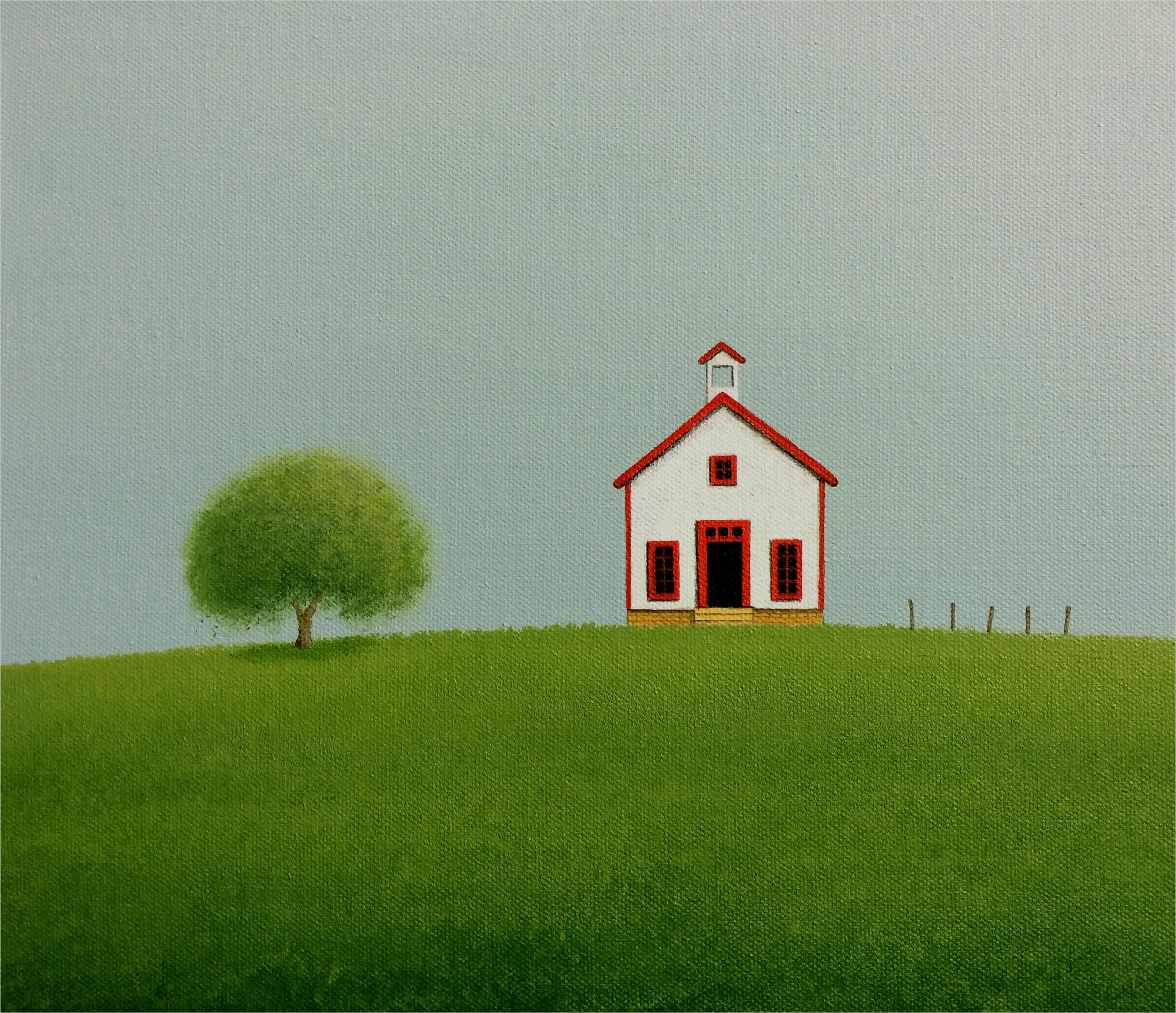 The Old Schoolhouse - Painting by Sharon  France