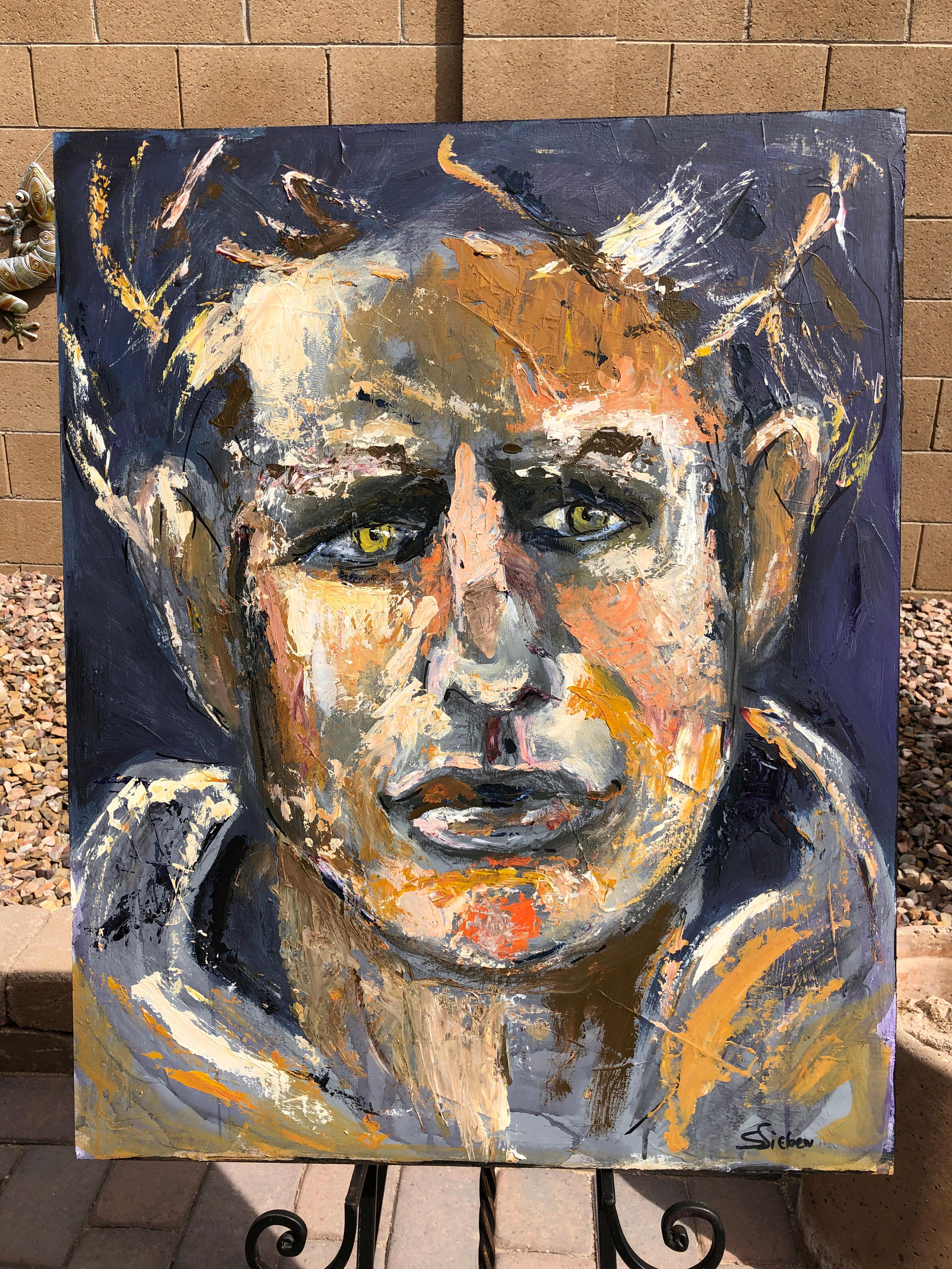 <p>Artist Comments<br />This expressive portrait is done on heavyweight paper adhered to a 1.5 deep cradled wood panel. It comes ready to hang.</p><p>About the Artist<br />Sharon Sieben prefers working in a loose, fluid technique and finds