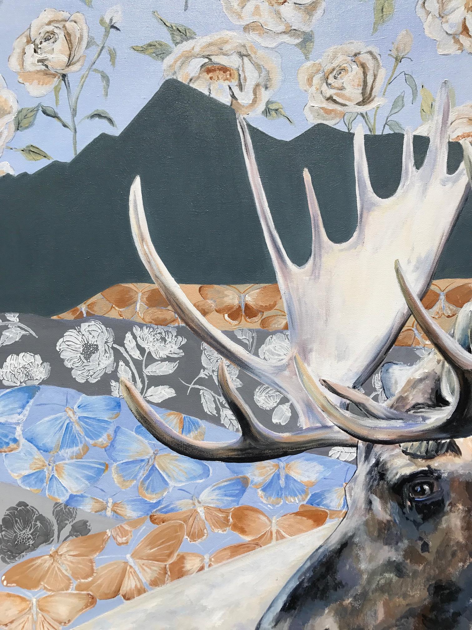 Moose in the Mountains - Contemporary Art by Alana Clumeck