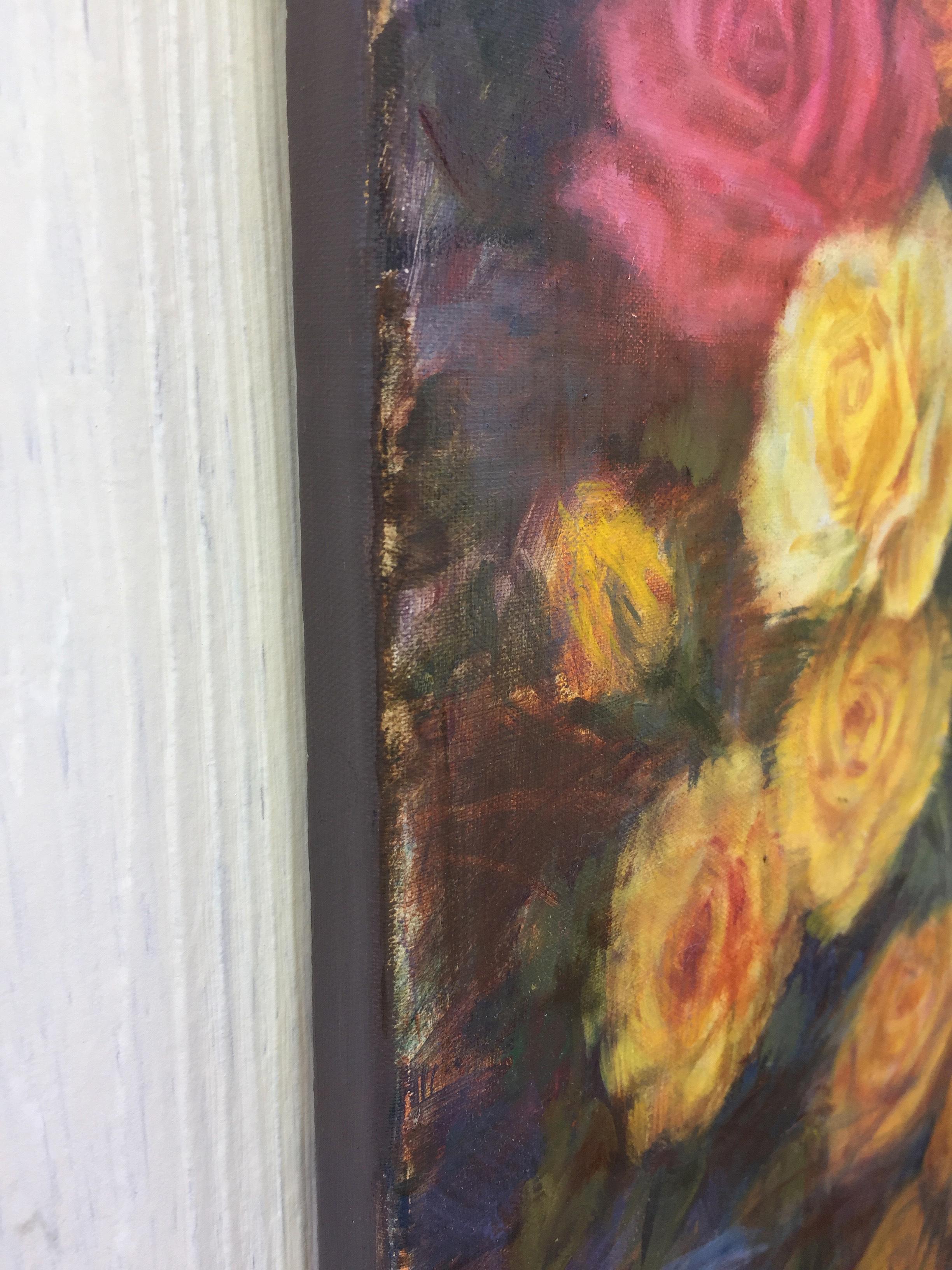 A Riot of Roses - Abstract Impressionist Art by Lisa Nielsen