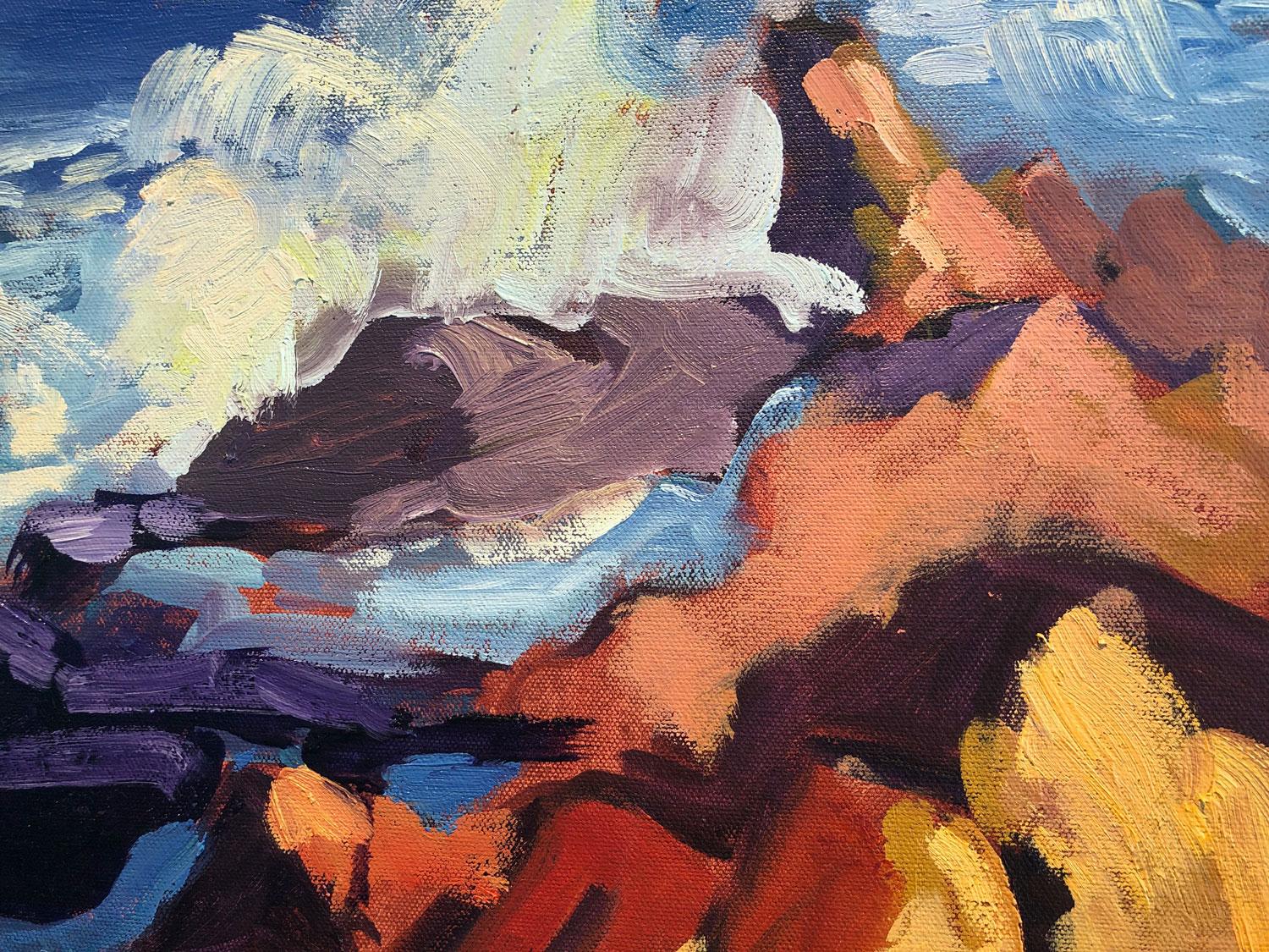 Canyon Coast - Abstract Impressionist Painting by Tara Zalewsky-Nease