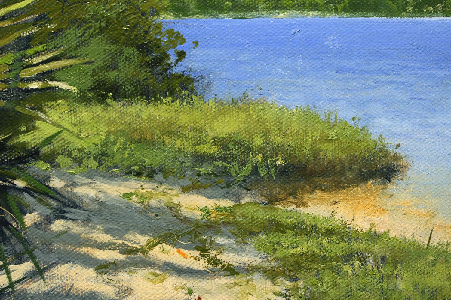 Porto di Charleston - Landscape Painting Nero di Kent Sullivan