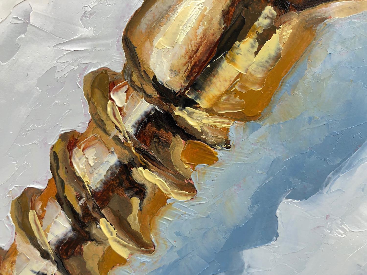 Goldschraube (Grau), Still-Life Painting, von Karen Barton