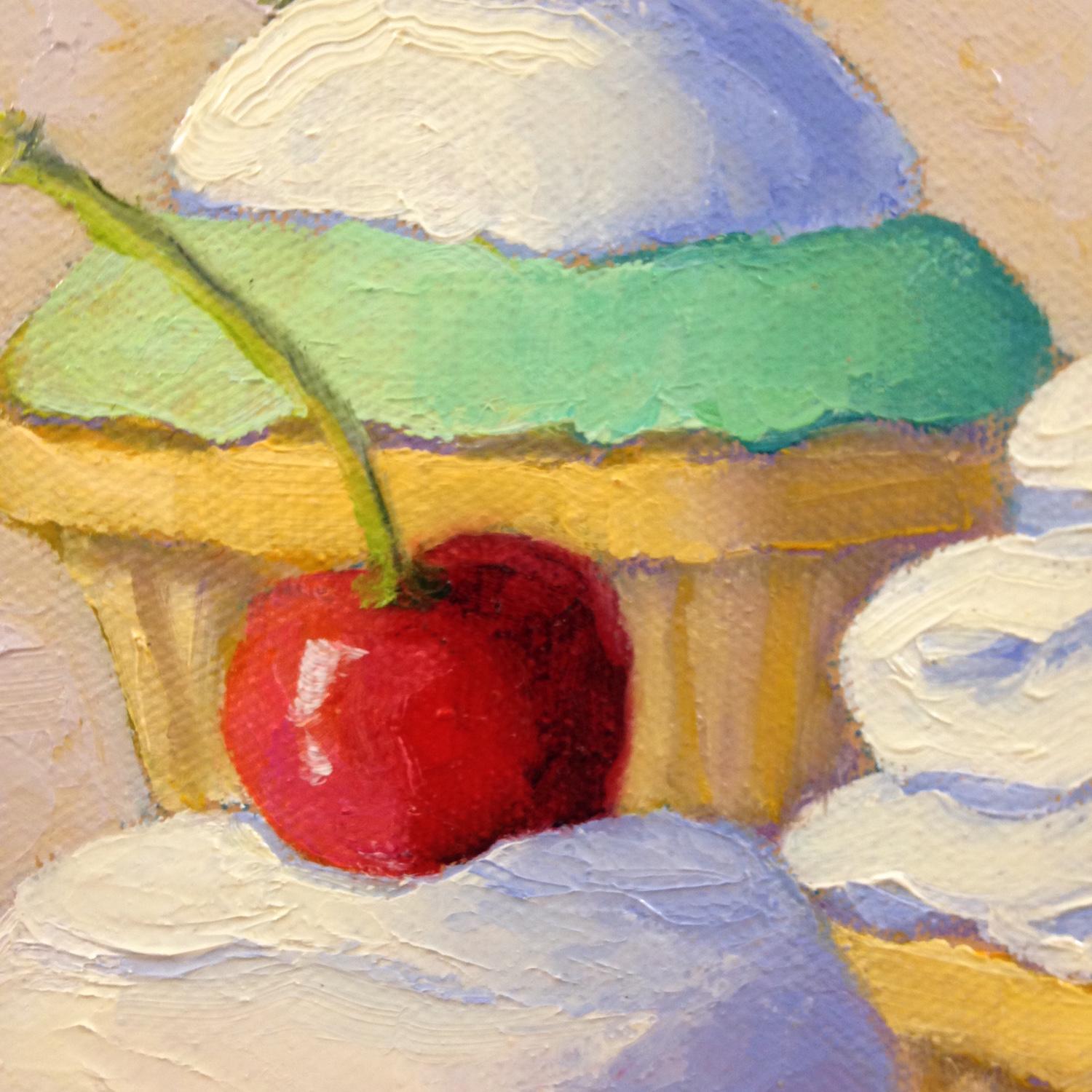 paintings of cupcakes