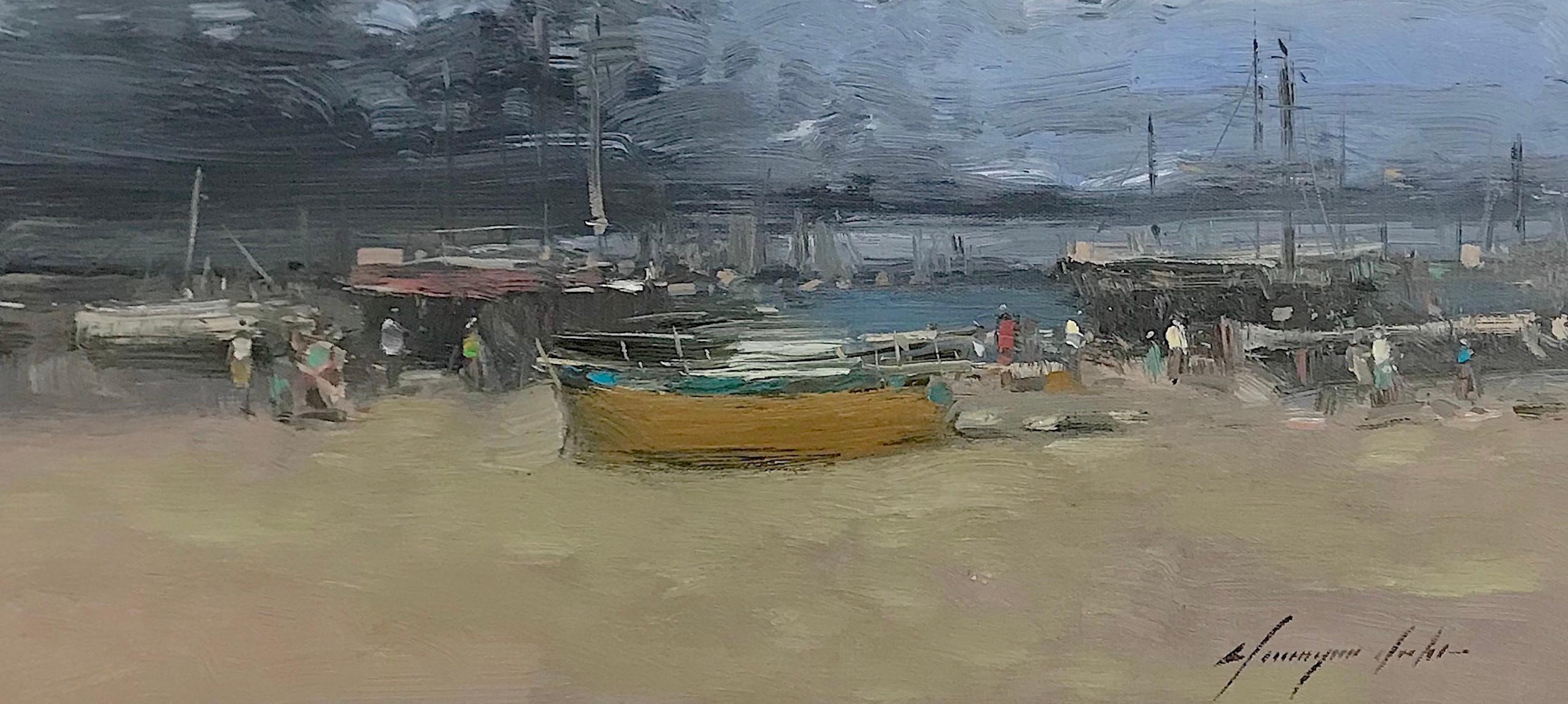 Old Harbor, Oil Painting 1