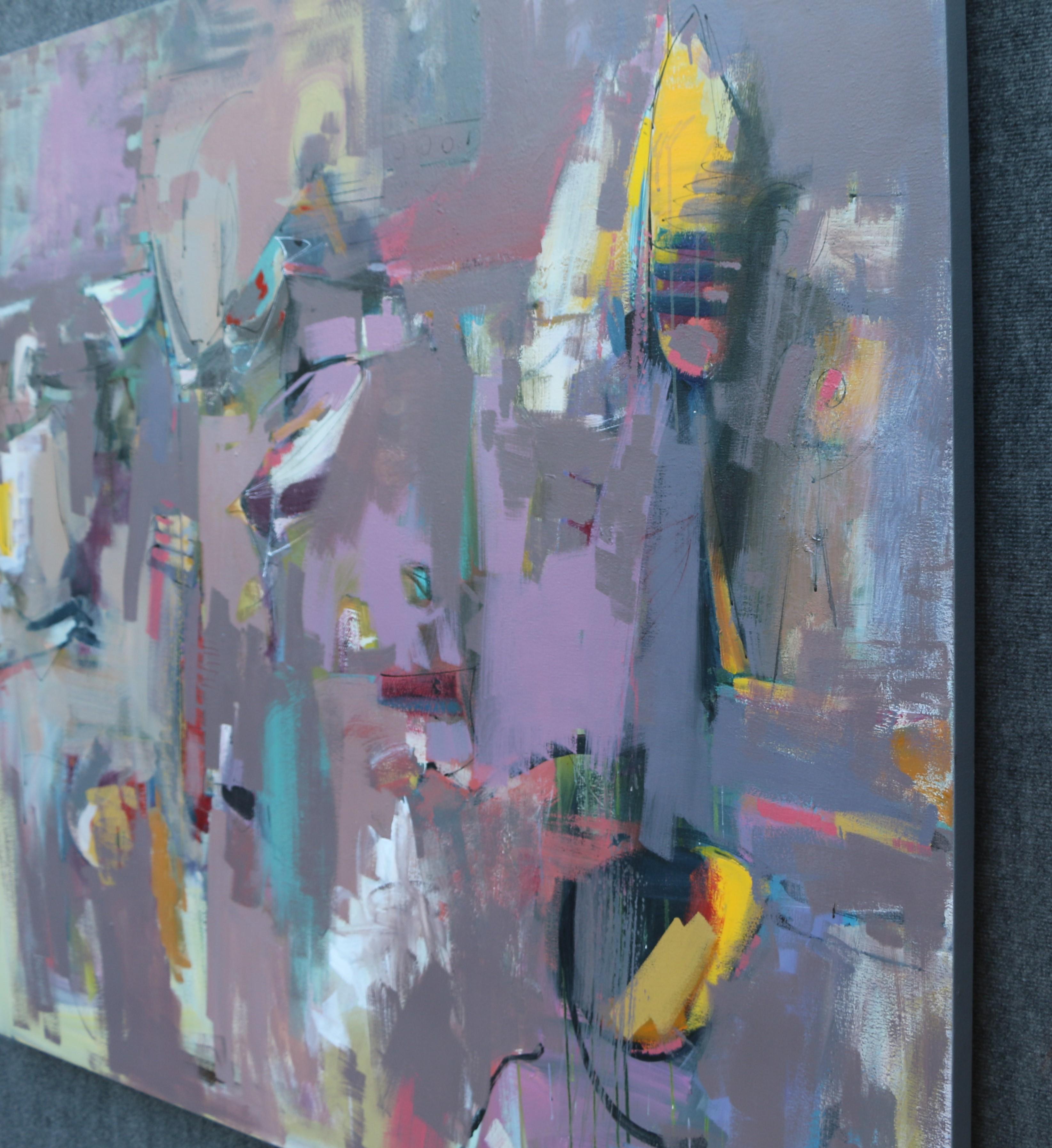 Riflessioni, Pittura astratta - Painting di Voskan Galstian