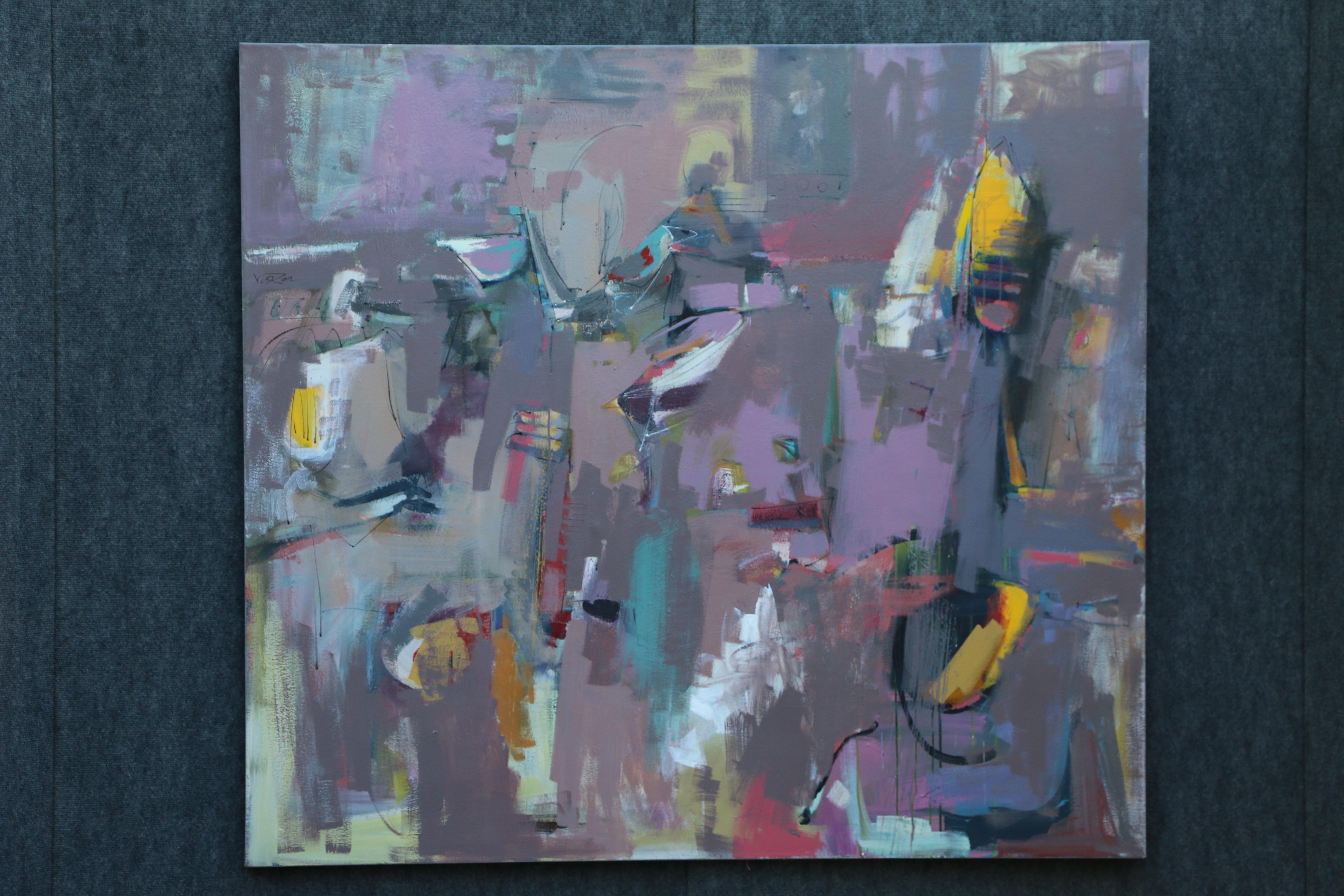 Riflessioni, Pittura astratta - Painting Astratto di Voskan Galstian