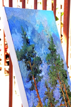 The Pine Trees in the Mountains, Nach dem RAIN, Ölgemälde